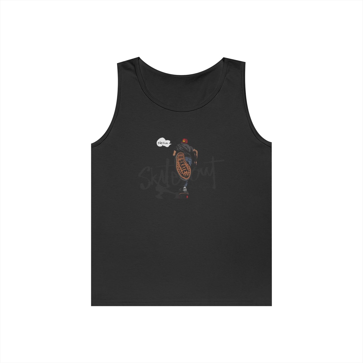 Skateboarder Unisex Heavy Cotton Tank Top - Perfect for Summer, Casual Outfits, Skate Culture, Gift for Skate Lovers, Streetwear Essentials