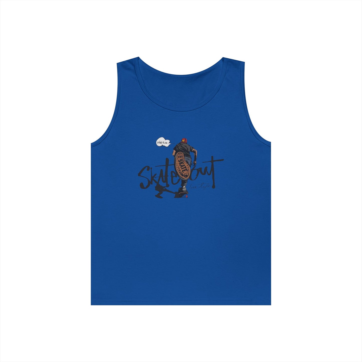 Skateboarder Unisex Heavy Cotton Tank Top - Perfect for Summer, Casual Outfits, Skate Culture, Gift for Skate Lovers, Streetwear Essentials