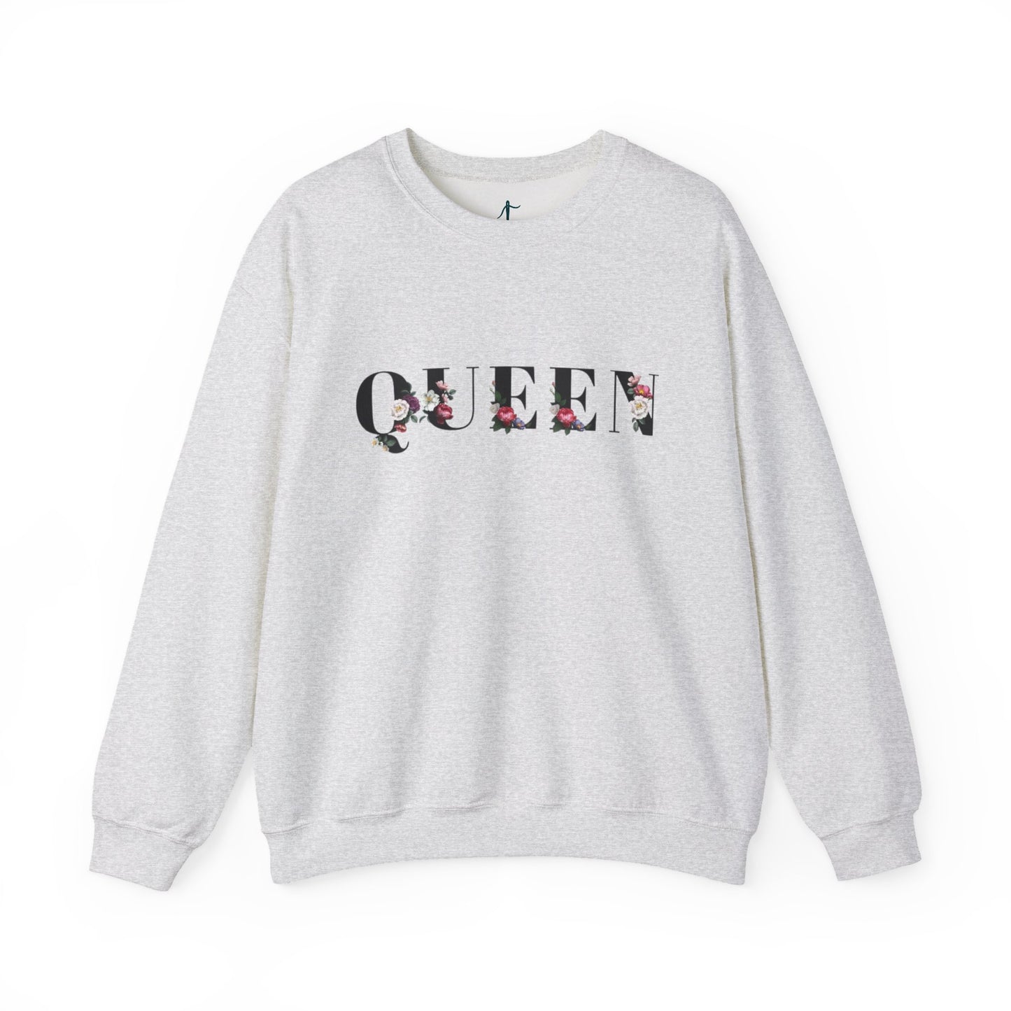 Floral Queen Sweatshirt, Perfect Gift for Her, Trendy Casual Wear, Cozy Layering Piece, Ideal for Birthdays and Celebrations