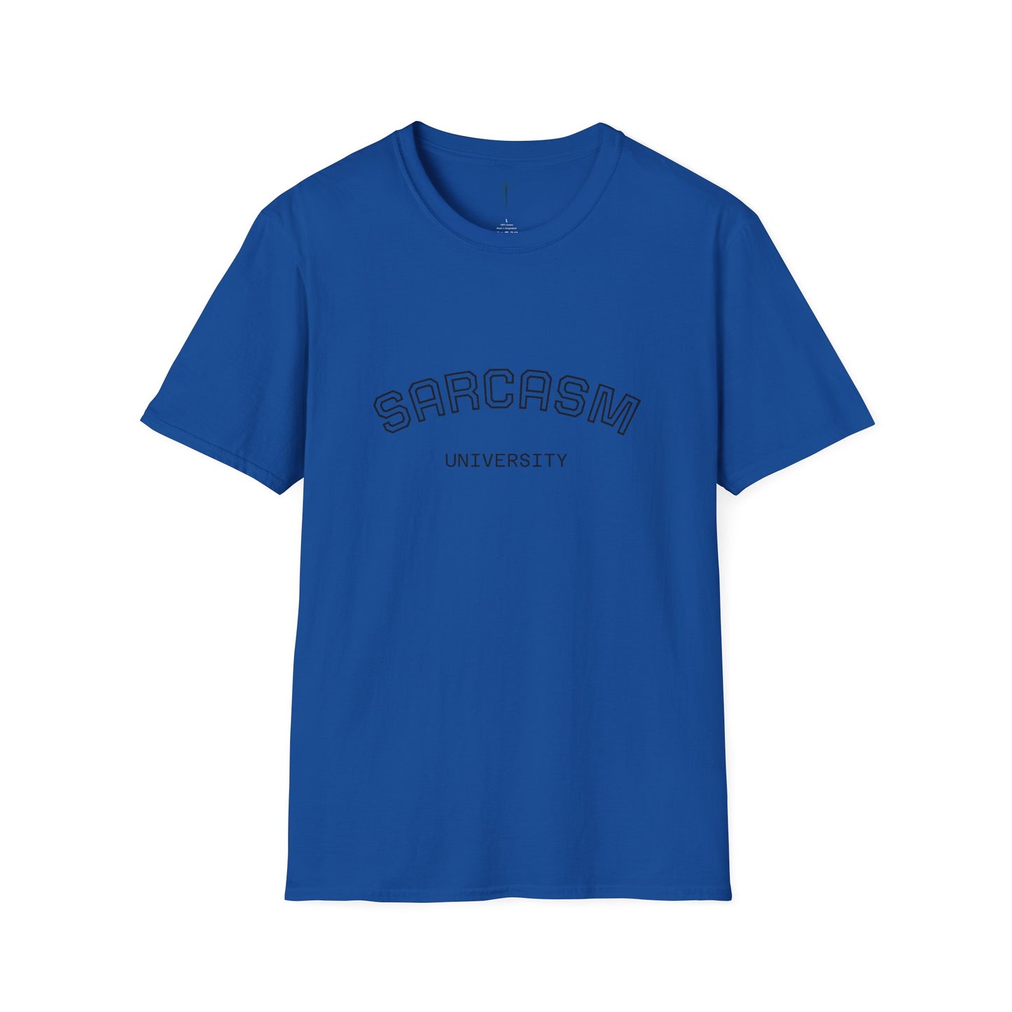 Sarcasm University Unisex Softstyle T-Shirt, Funny Tee, Gift for Sarcastic Friends, Casual Wear, Conversation Starter