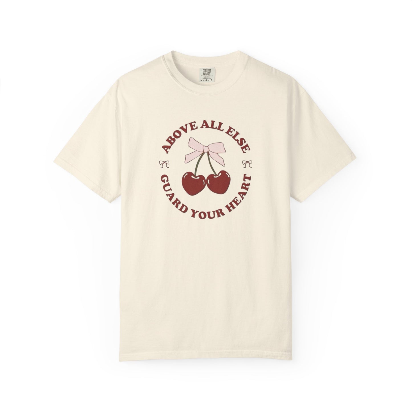 Cherry Heart T-Shirt, Cute Graphic Tee, Casual Outfit, Gift for Her, Valentine's Day Top, Summer Fashion
