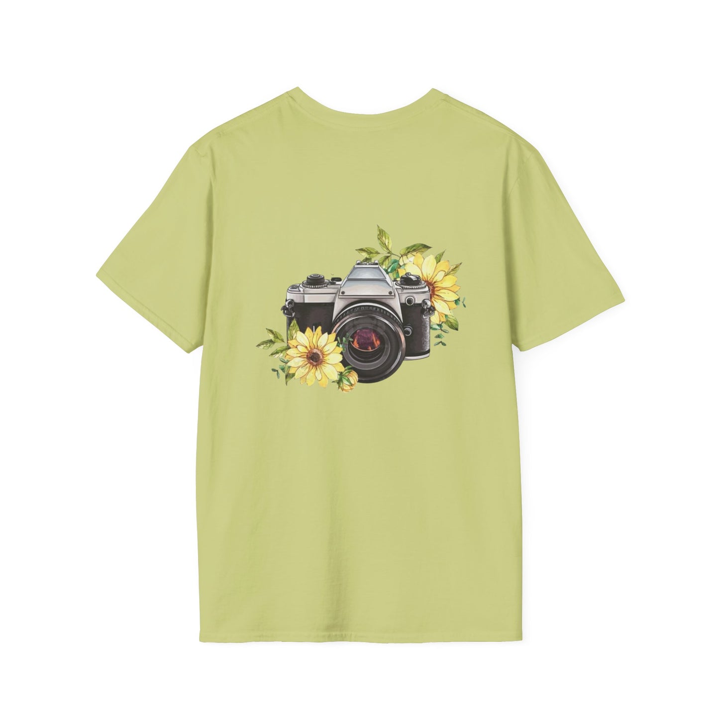 Inspirational Photography T-Shirt, Unisex Tee, Gifts for Photographers, Floral Camera Graphic, Motivational Quote Shirt