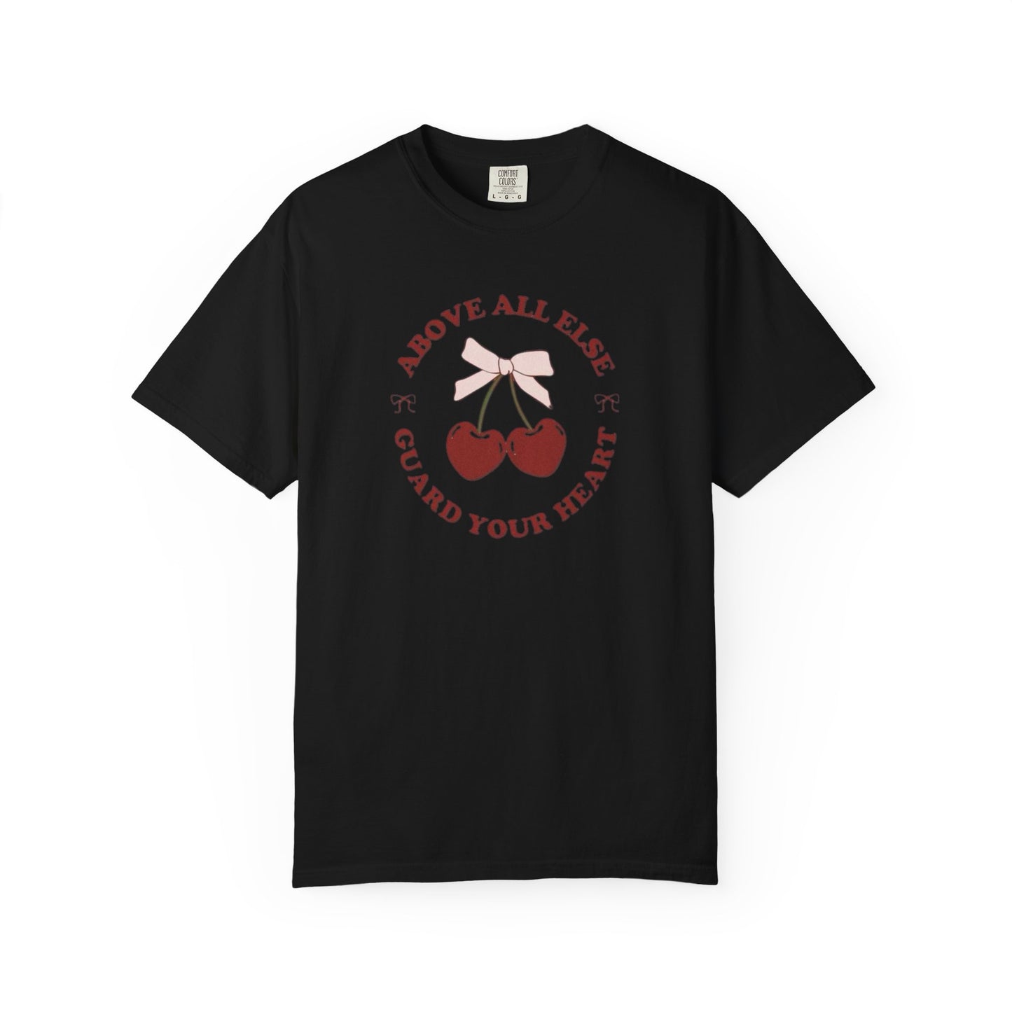 Cherry Heart T-Shirt, Cute Graphic Tee, Casual Outfit, Gift for Her, Valentine's Day Top, Summer Fashion