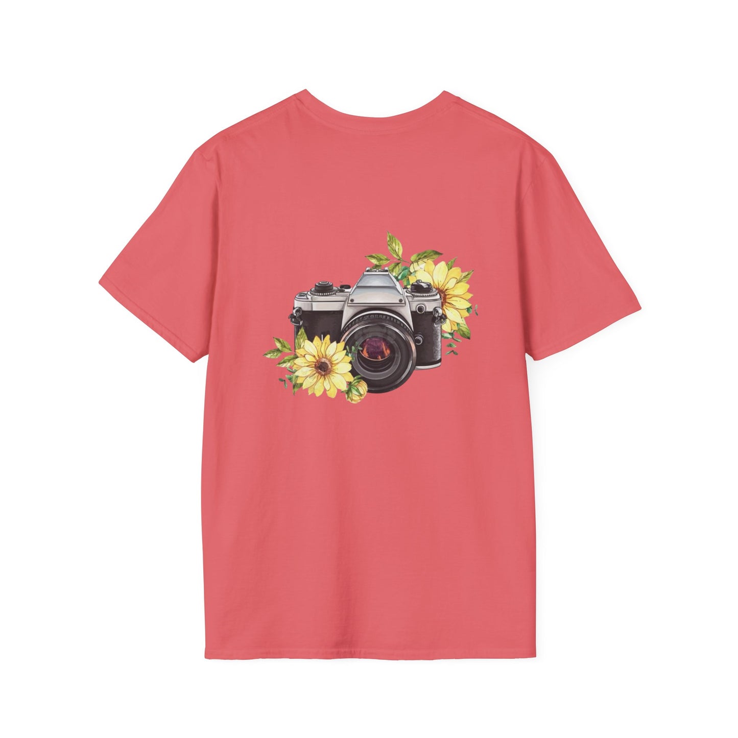 Inspirational Photography T-Shirt, Unisex Tee, Gifts for Photographers, Floral Camera Graphic, Motivational Quote Shirt