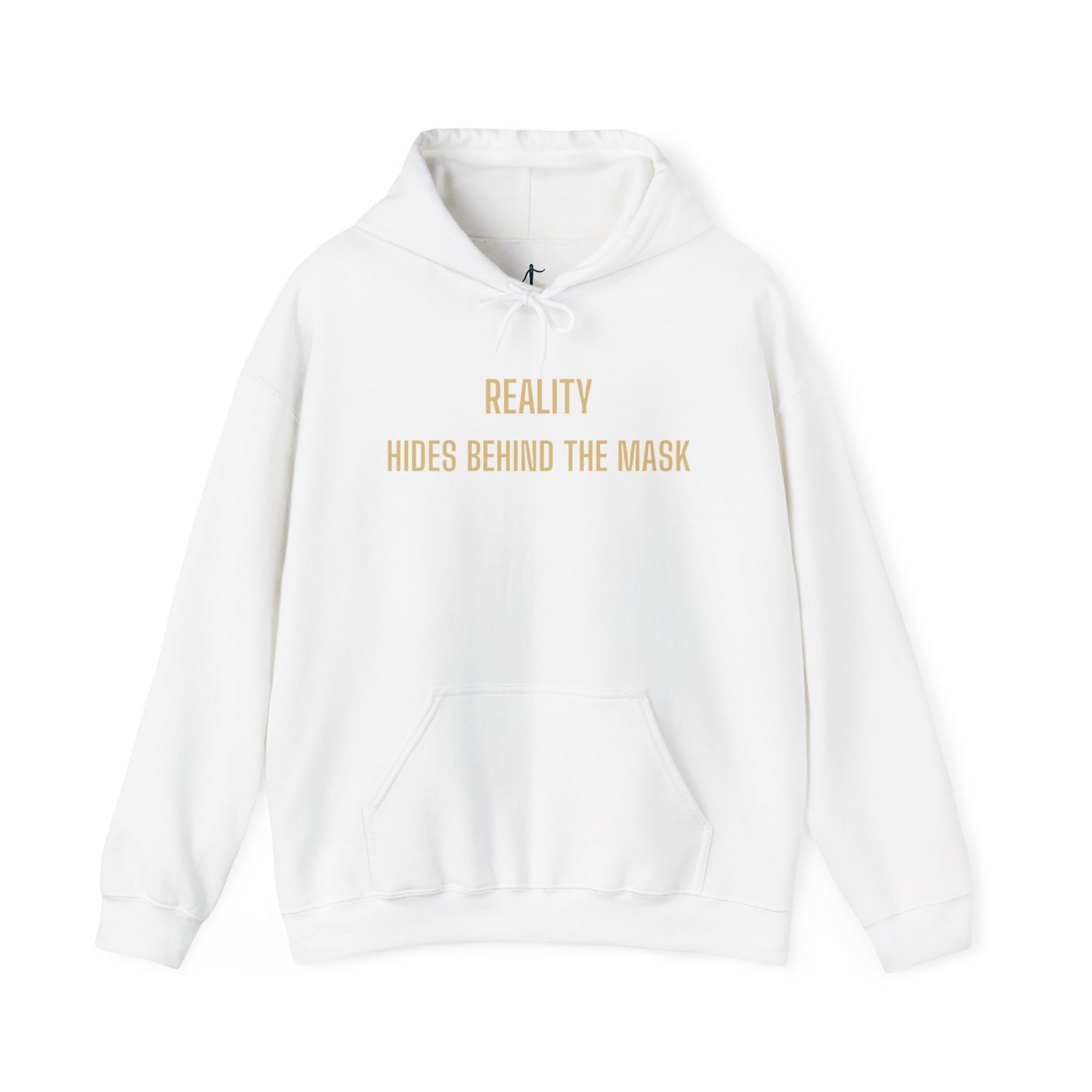 Reality Behind the Mask Sweatshirt | Unisex Heavy Blend™ Hoodie for Casual Wear, Pop Culture Apparel, Unique Gift, Statement Clothing