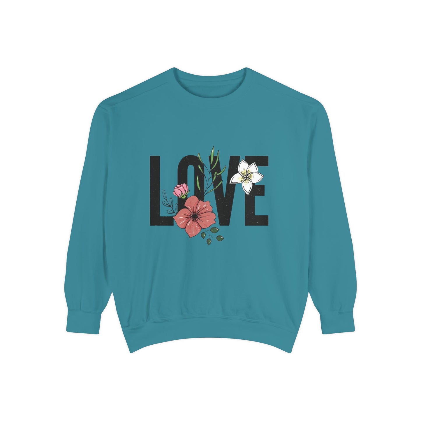 Floral Love Sweatshirt - Cozy Unisex Sweatshirt for Valentine's Day, Gift for Her, Spring Fashion, Self-Love