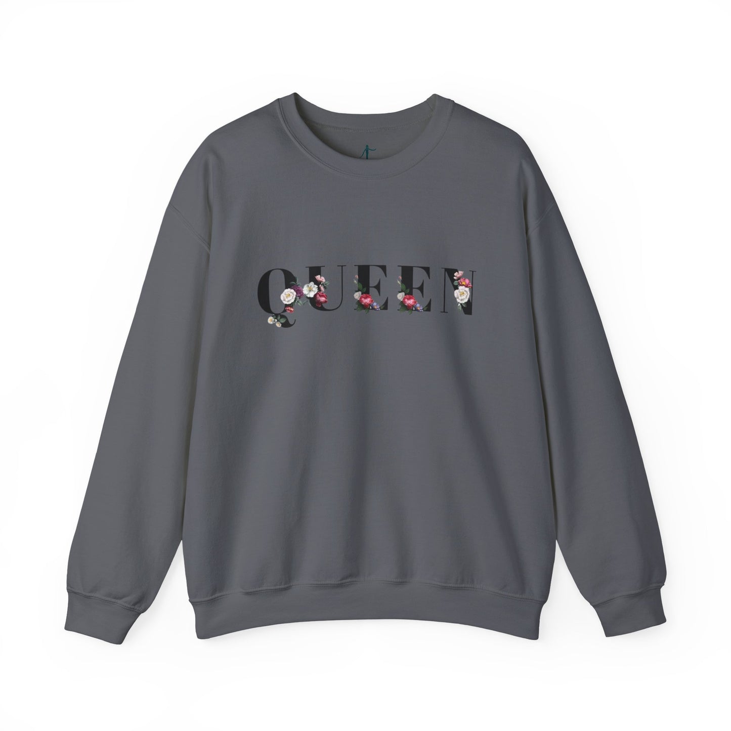 Floral Queen Sweatshirt, Perfect Gift for Her, Trendy Casual Wear, Cozy Layering Piece, Ideal for Birthdays and Celebrations
