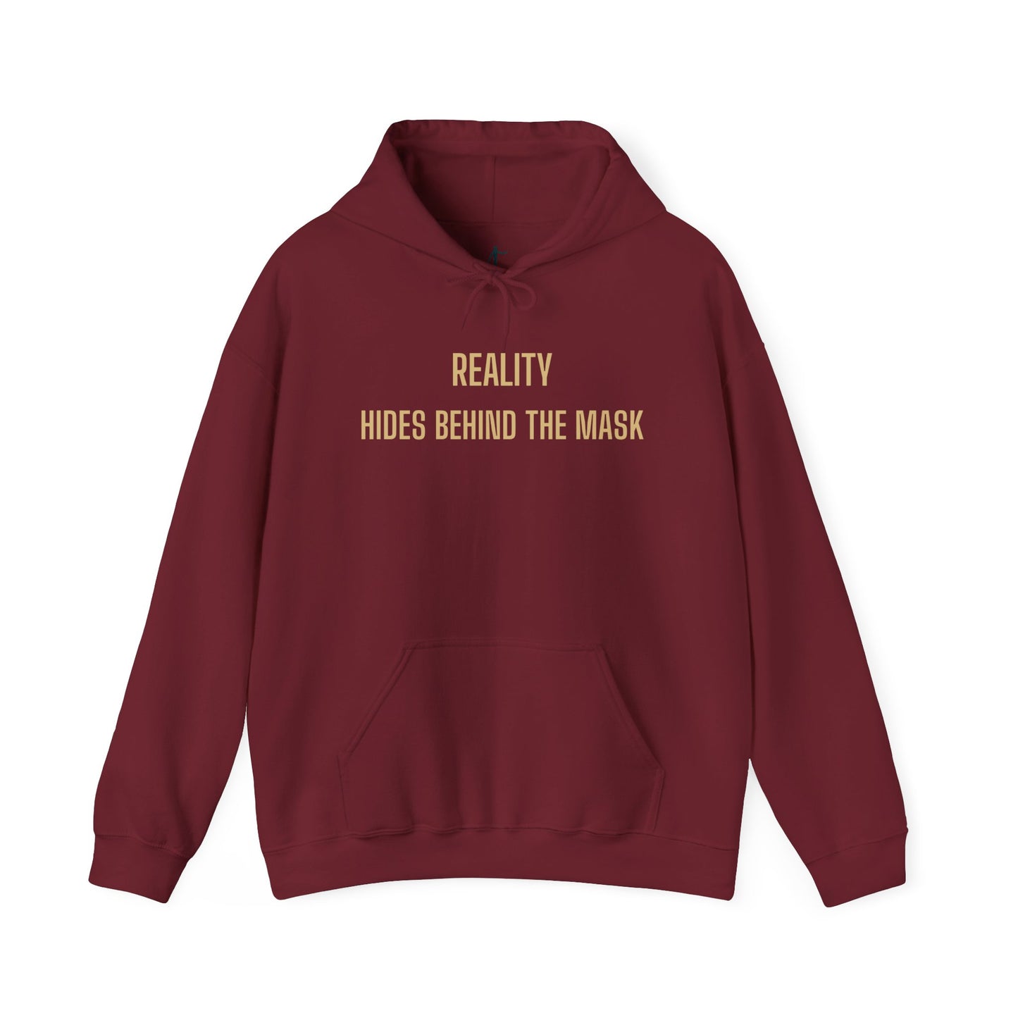 Reality Behind the Mask Sweatshirt | Unisex Heavy Blend™ Hoodie for Casual Wear, Pop Culture Apparel, Unique Gift, Statement Clothing