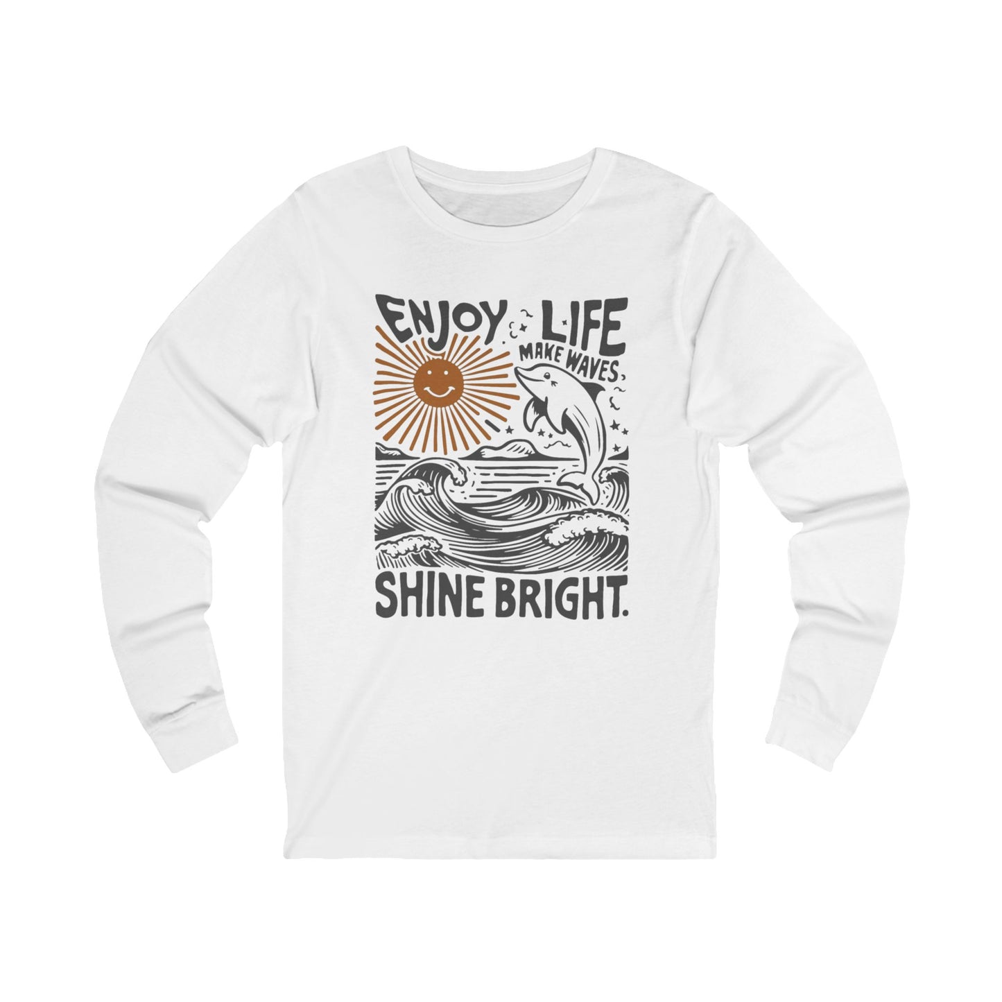 Enjoy Life Long Sleeve Tee, Unisex Shirt, Inspirational Tee, Gift for Nature Lovers, Beach Vibes Apparel