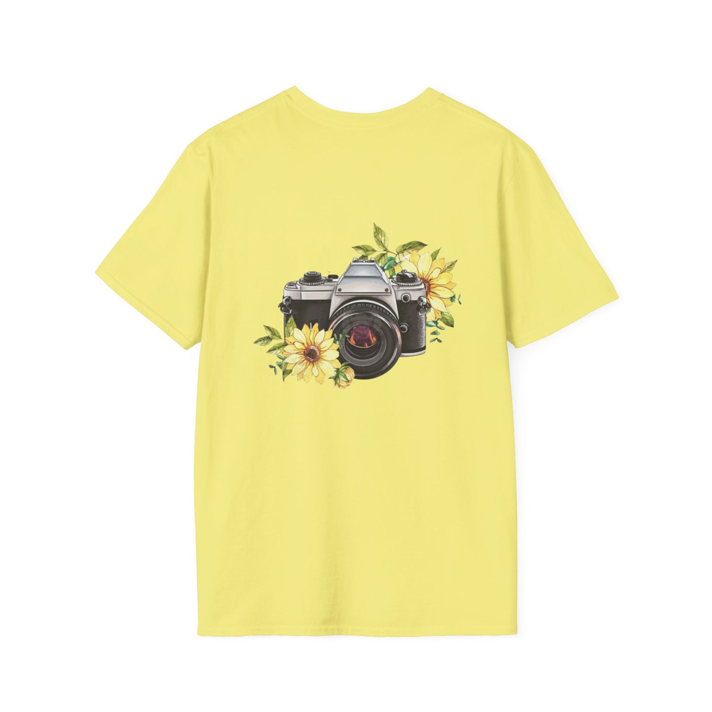 Inspirational Photography T-Shirt, Unisex Tee, Gifts for Photographers, Floral Camera Graphic, Motivational Quote Shirt
