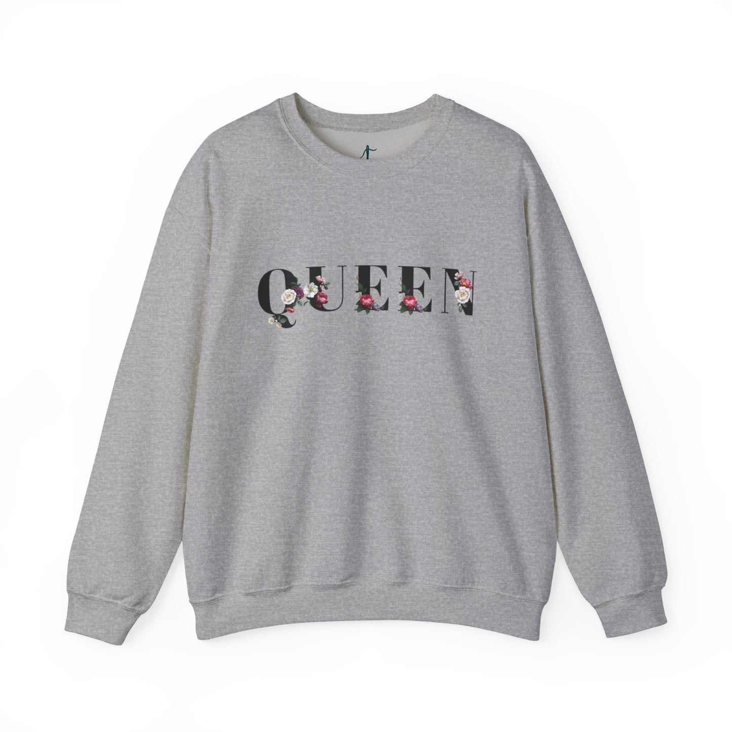 Floral Queen Sweatshirt, Perfect Gift for Her, Trendy Casual Wear, Cozy Layering Piece, Ideal for Birthdays and Celebrations