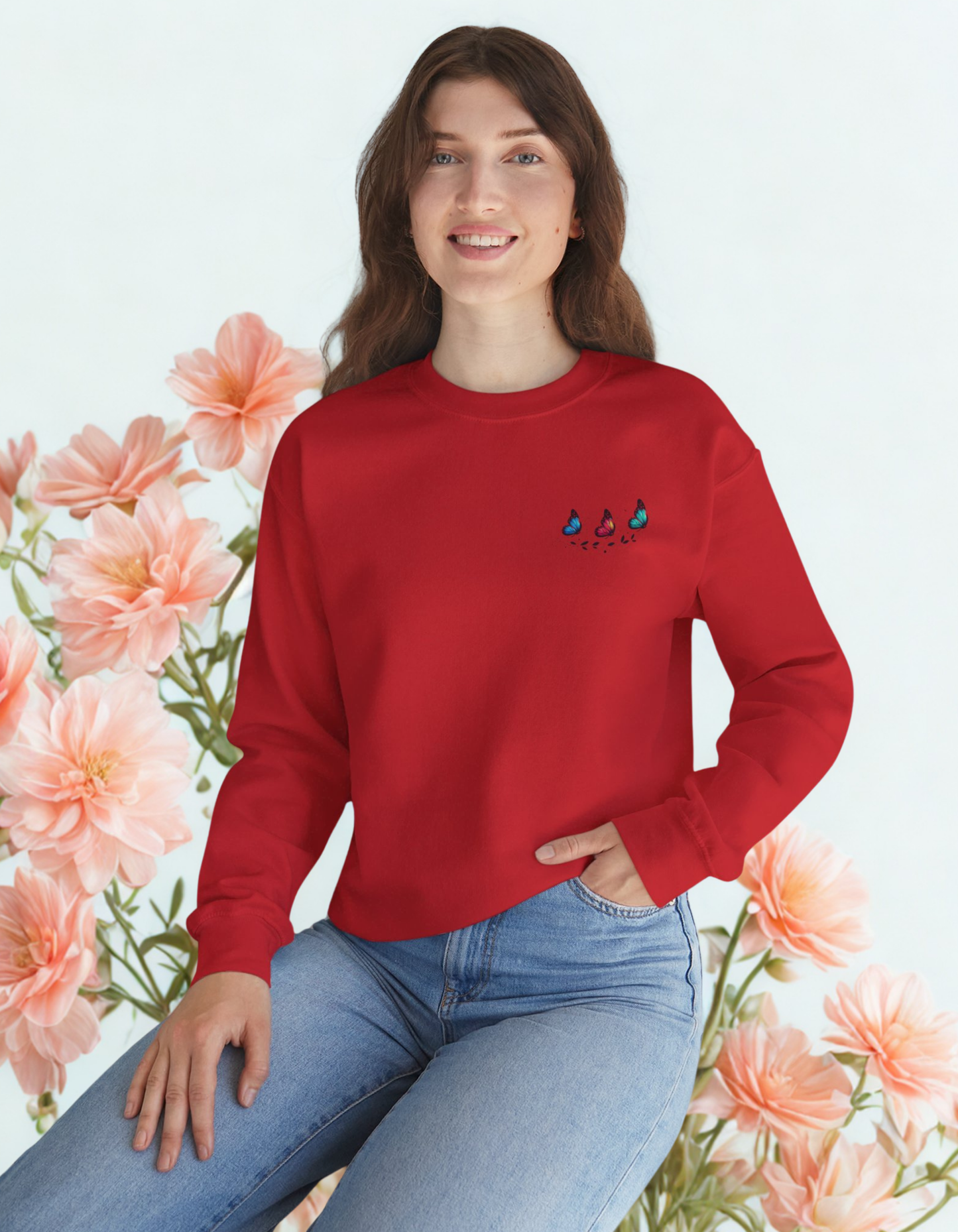 Butterfly Magic Unisex Crewneck Sweatshirt, Cozy Sweater, Gift for Her, Spring Fashion, Casual Outfit