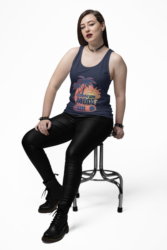 Vacation Mode On Unisex Jersey Tank Top | Beachwear, Summer Vibes, Casual Style, Gift for Travelers