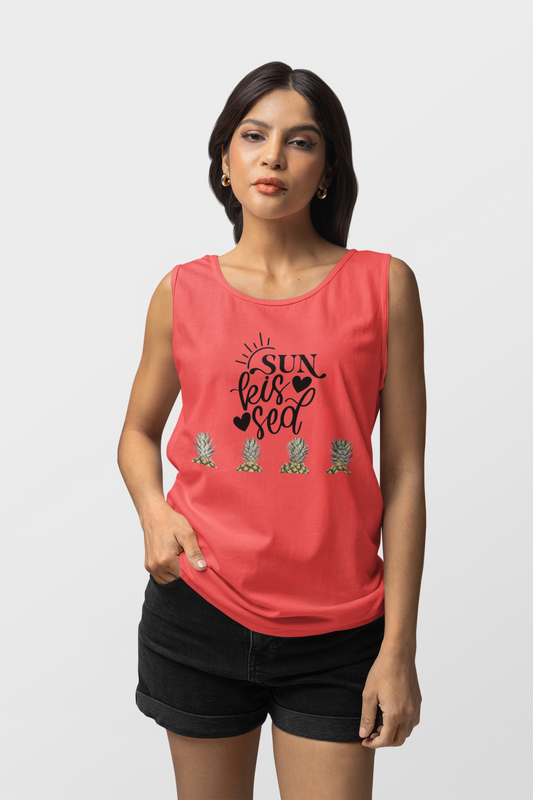 Sun-Kissed Pineapple Tank Top | Summer Apparel, Vacation Wear, Beach Top, Eco-Friendly Gift, Tropical Style