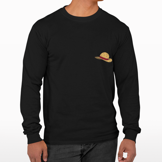 One Piece Straw Hat Long Sleeve Tee, Unisex Anime T-Shirt, Casual Gift for Fans, Cosplay Apparel, Summer Style Top
