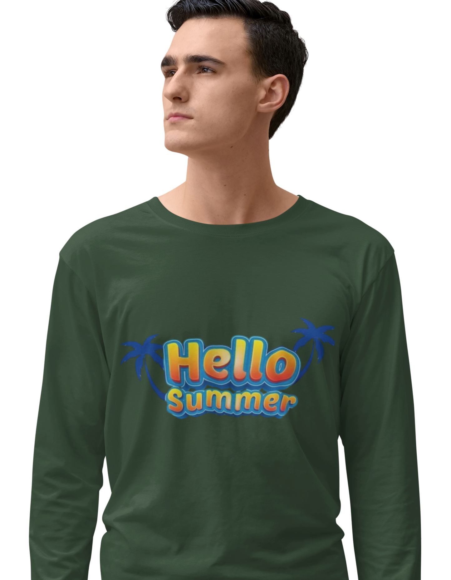 Hello Summer Unisex Long Sleeve Tee, Casual Summer Shirt, Beachwear, Gift for Vacation, Trendy Tee