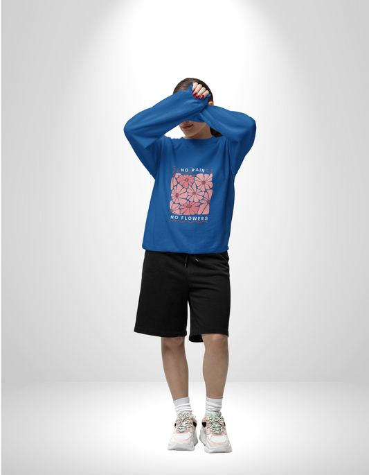 Floral Motivational Crewneck Sweatshirt, Cozy Sweatshirt, Inspirational Gift, Spring Fashion, Rainy Day Reminder, Self-Care Apparel