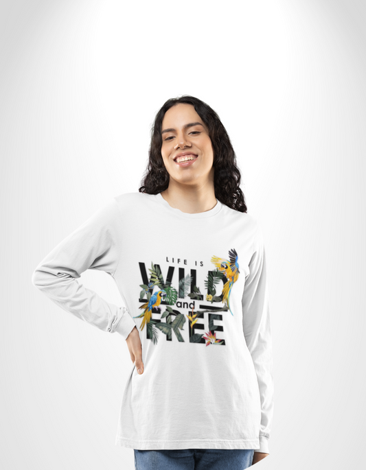 Unisex Long Sleeve Tee - Life is Wild and Free, Comfortable Casual Wear, Perfect for Nature Lovers, Gift for Adventure Seekers, Great [...]