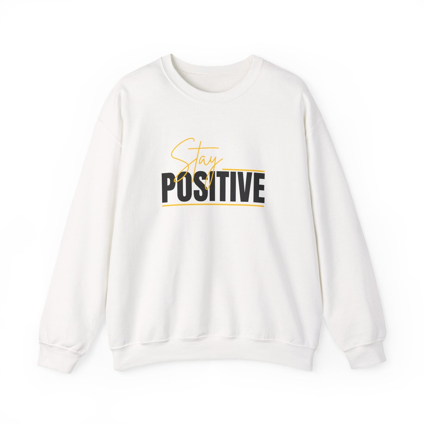 Stay Positive Crewneck Sweatshirt, Unisex Sweatshirt, Motivational Apparel, Cozy Gift, Casualwear, Everyday Comfort