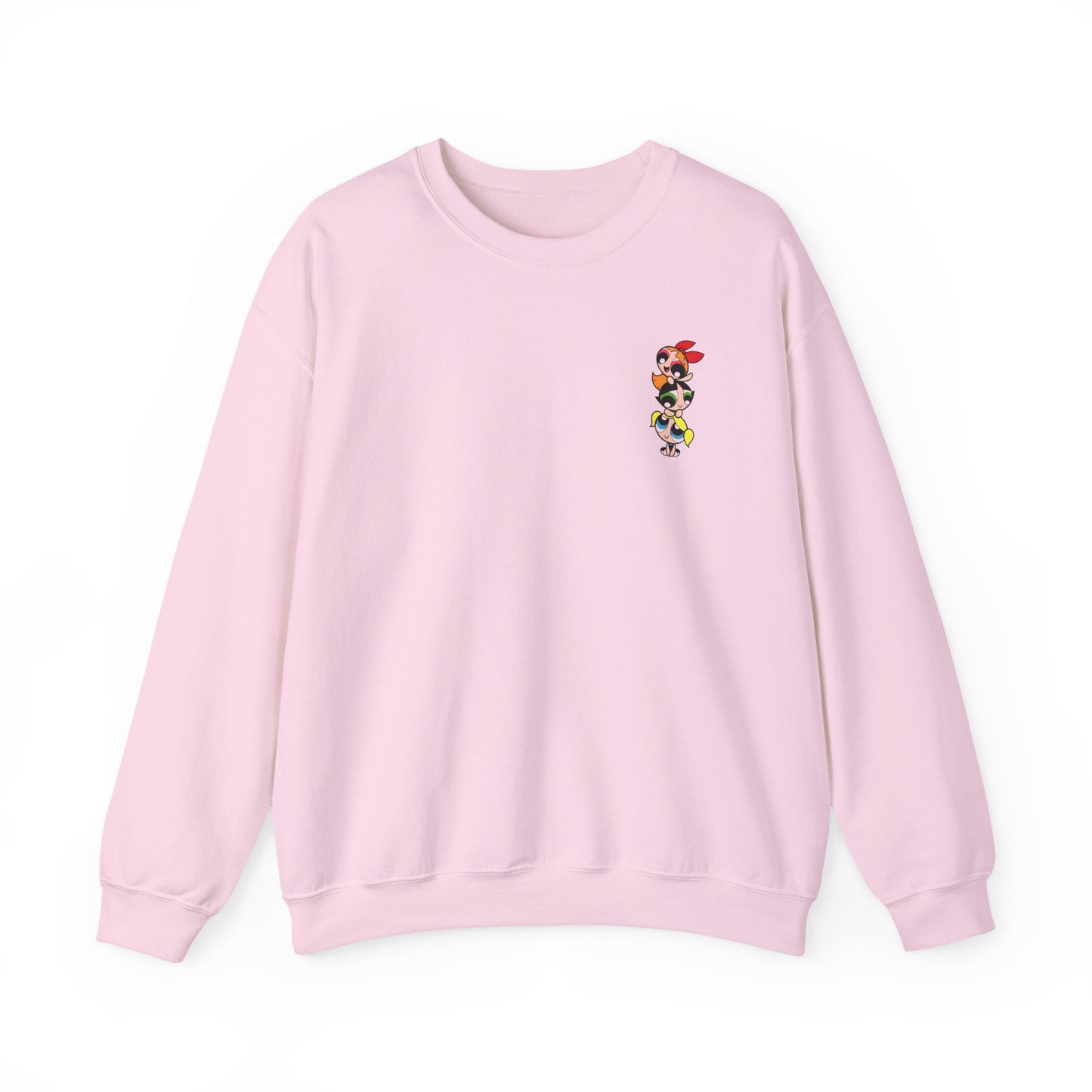 Powerpuff Girls Workout Crewneck Sweatshirt | Unisex Sweatshirt for Cartoon Lovers, Fitness Enthusiasts, Gifts, Casual Wear, Unique Apparel