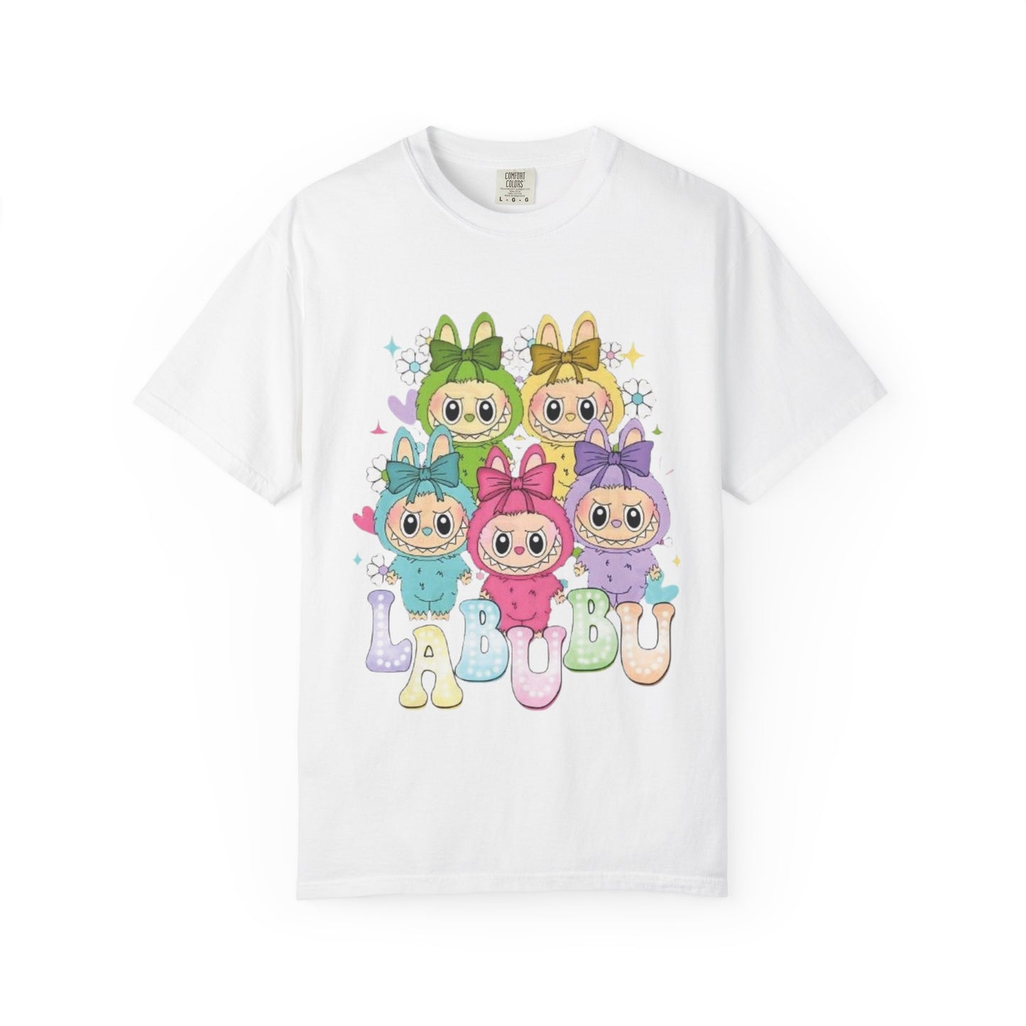Cute Cartoon T-Shirt with 'LABUBU' Design, Adorable Apparel for Kids and Adults, Perfect for Casual Wear, Gifts, and Celebrations