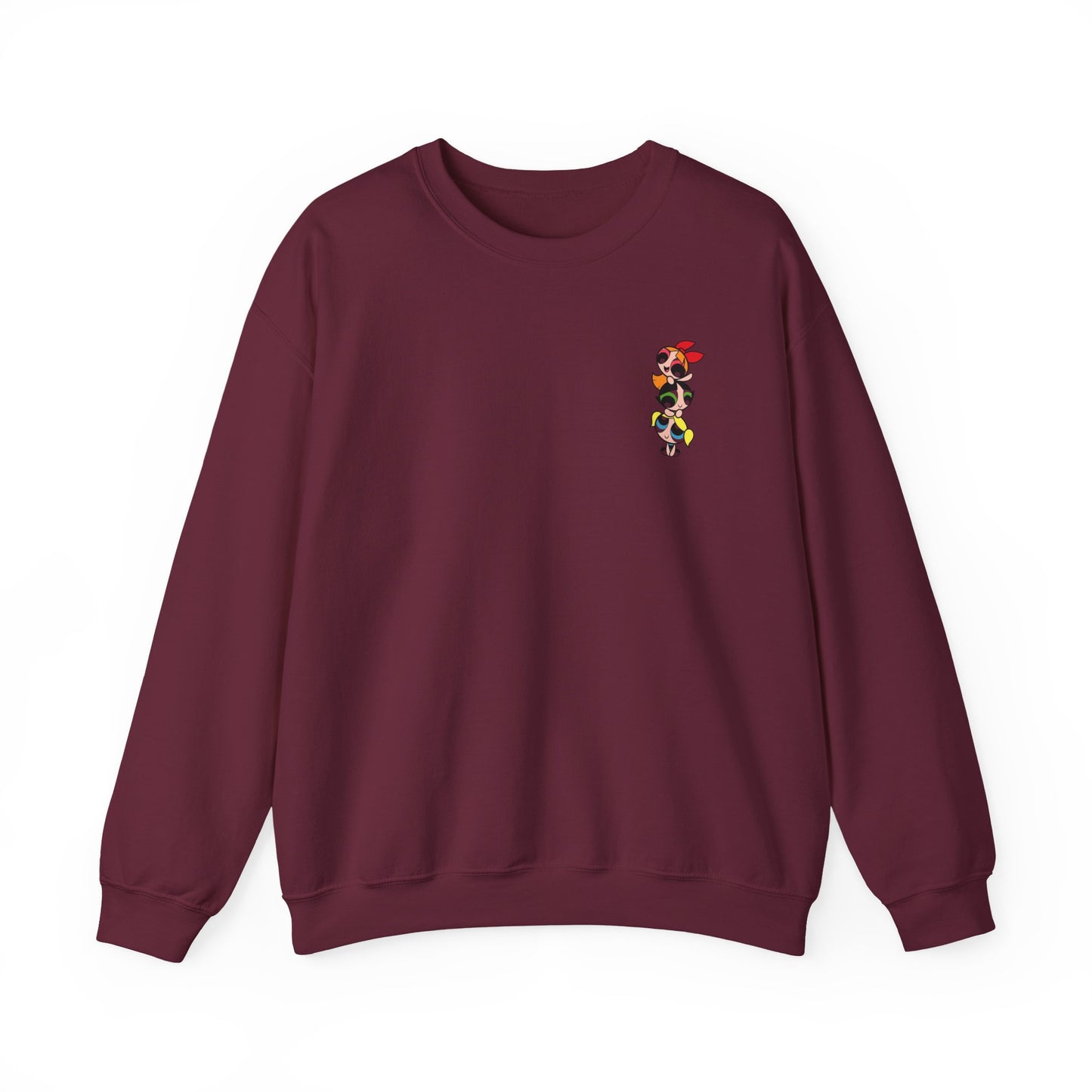 Powerpuff Girls Workout Crewneck Sweatshirt | Unisex Sweatshirt for Cartoon Lovers, Fitness Enthusiasts, Gifts, Casual Wear, Unique Apparel