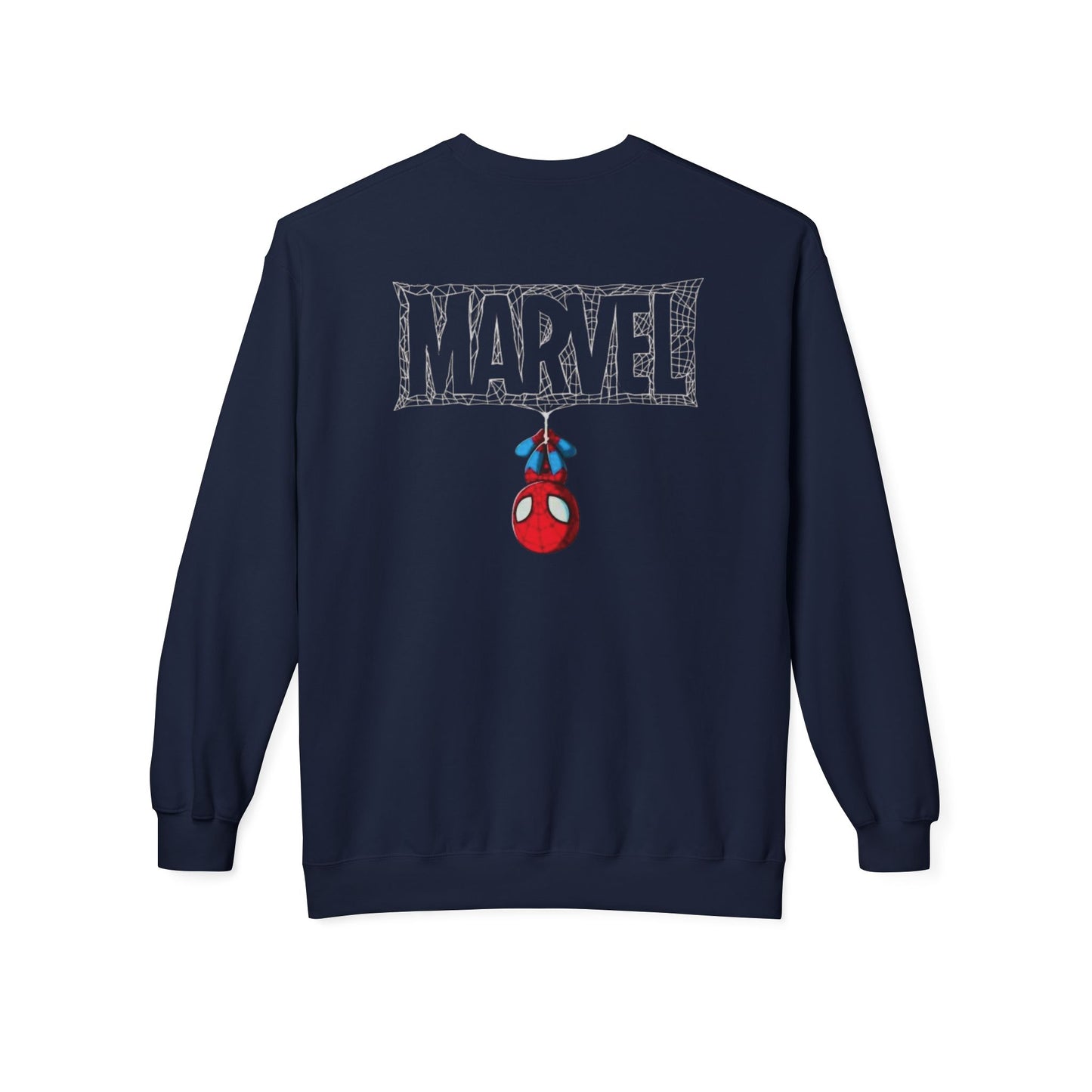 Marvel Spider Graphic Crewneck Sweatshirt, Unisex Casual Wear, Gift for Fans, Cozy Layering, Perfect for Halloween, Comic Con