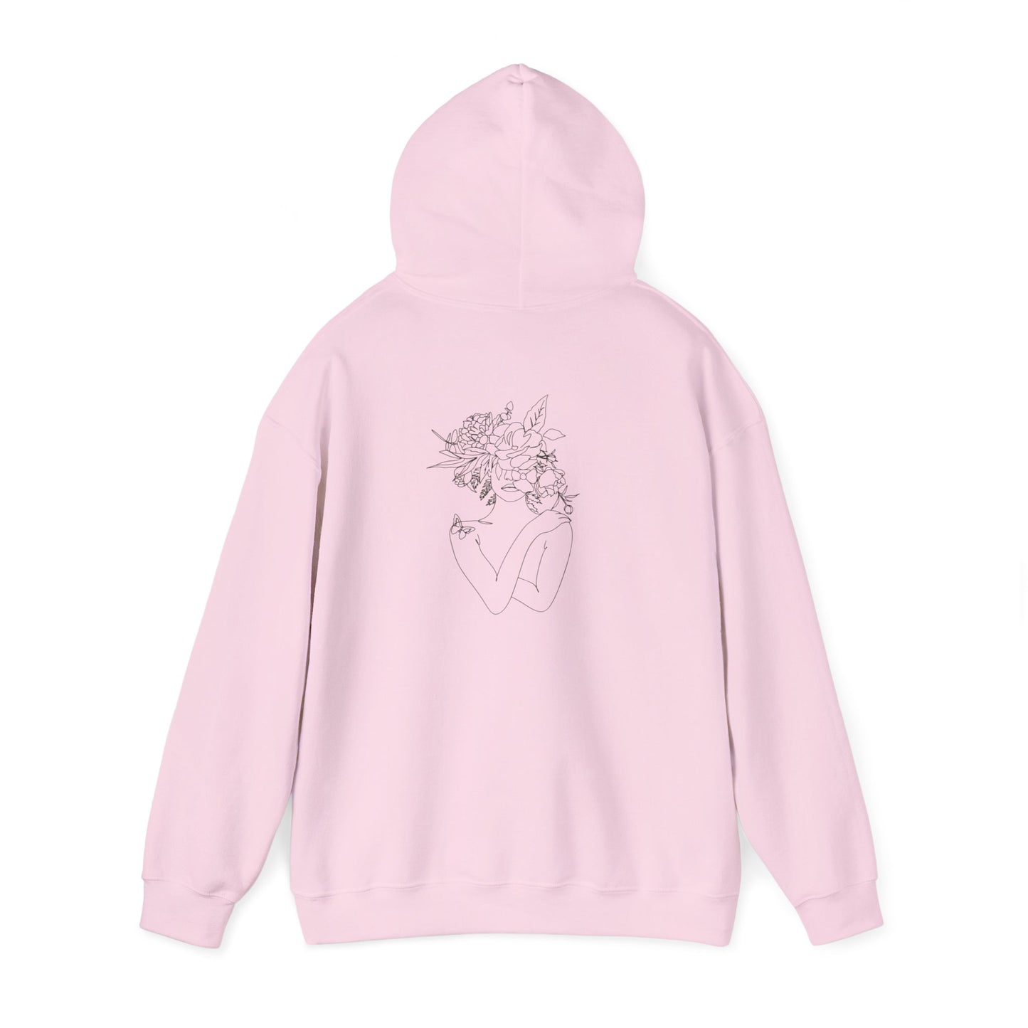 Inspirational Floral Hoodie - Visualise Your Highest Self, Motivational Sweatshirt, Self-Care Gift, Unisex Pullover, Cozy Lounge Wear