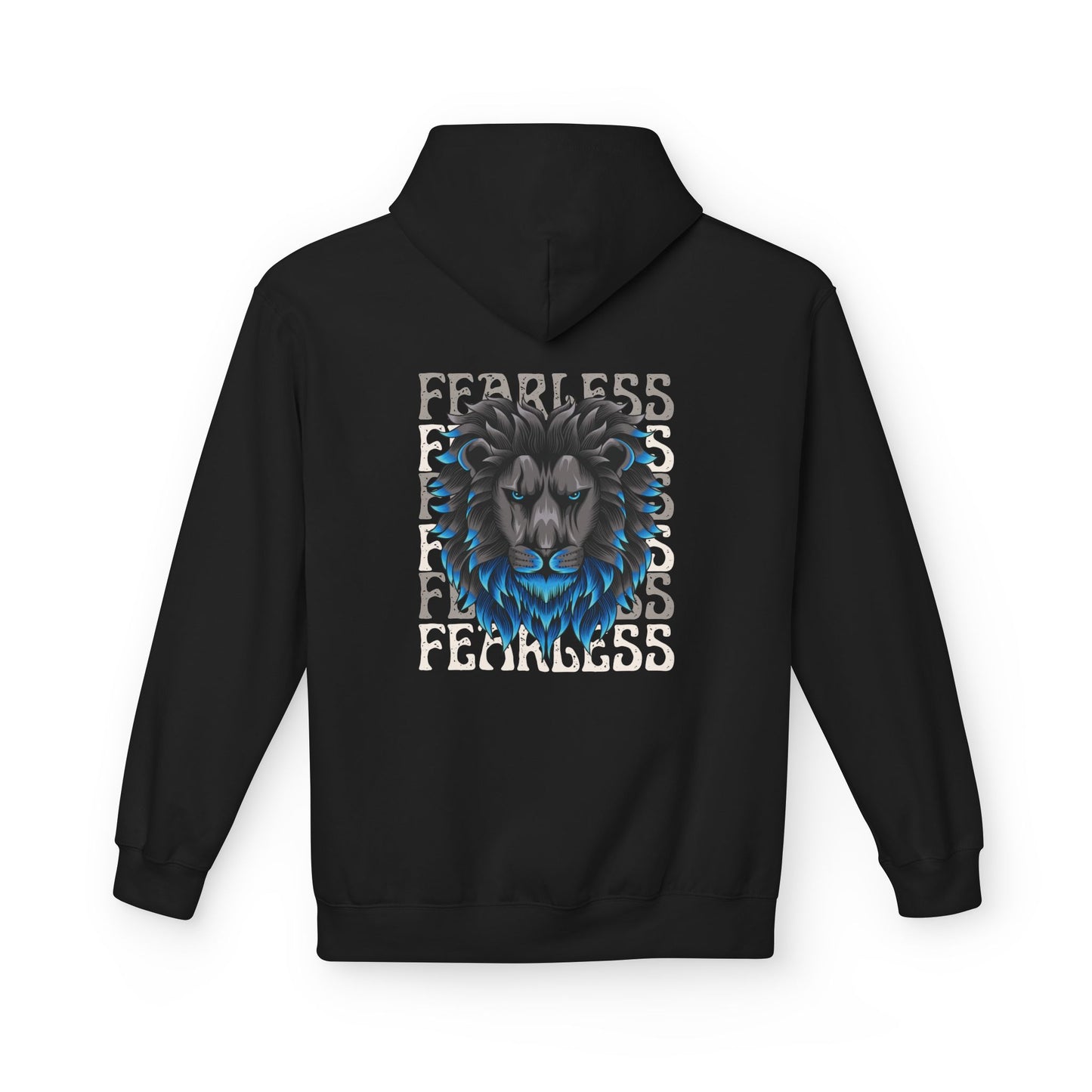 Fearless Lion Hoodie - Unisex Midweight Softstyle Fleece, Inspirational Gift, Animal Lovers, Unique Streetwear, Cozy Apparel
