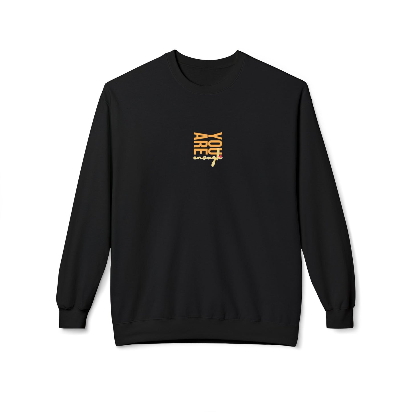 Black Blessed & Beautiful Fleece Sweatshirt, Unisex Crewneck, Cozy Gift, Comfort Wear, Festival Apparel, Positive Vibes