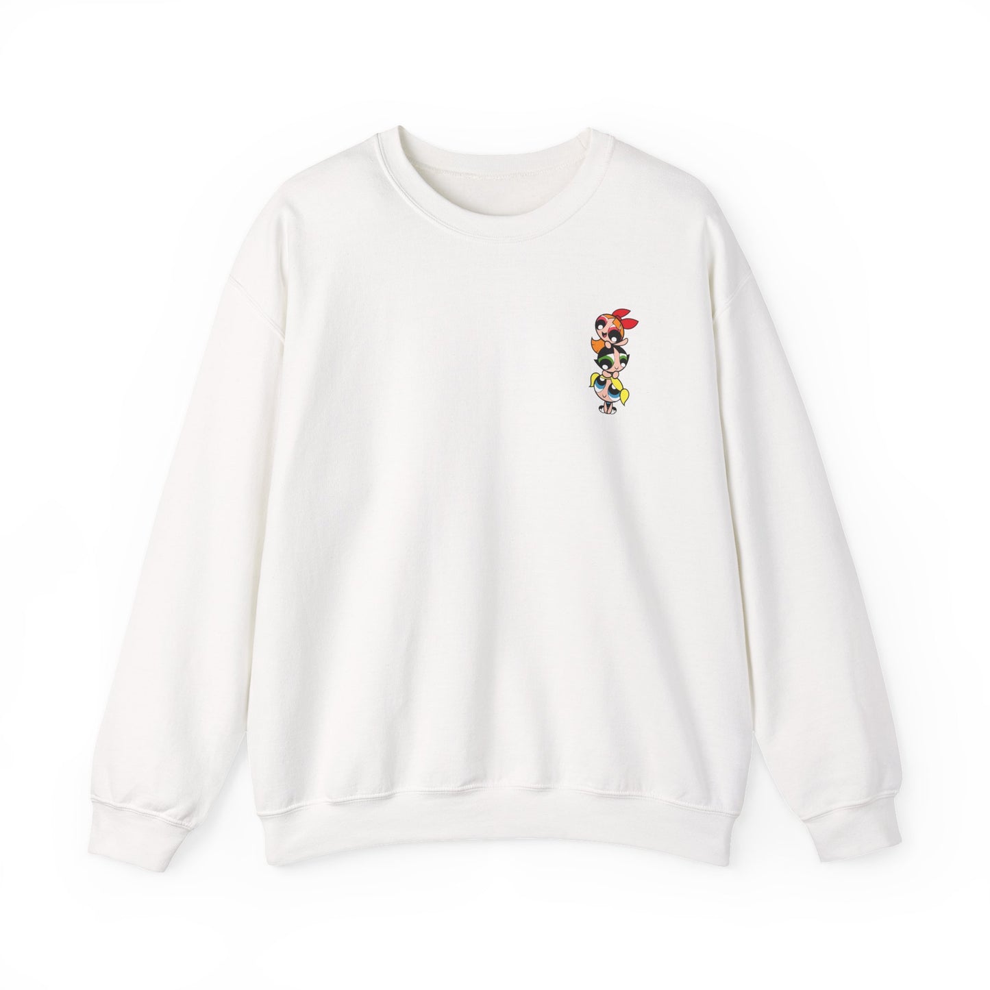 Powerpuff Girls Workout Crewneck Sweatshirt | Unisex Sweatshirt for Cartoon Lovers, Fitness Enthusiasts, Gifts, Casual Wear, Unique Apparel