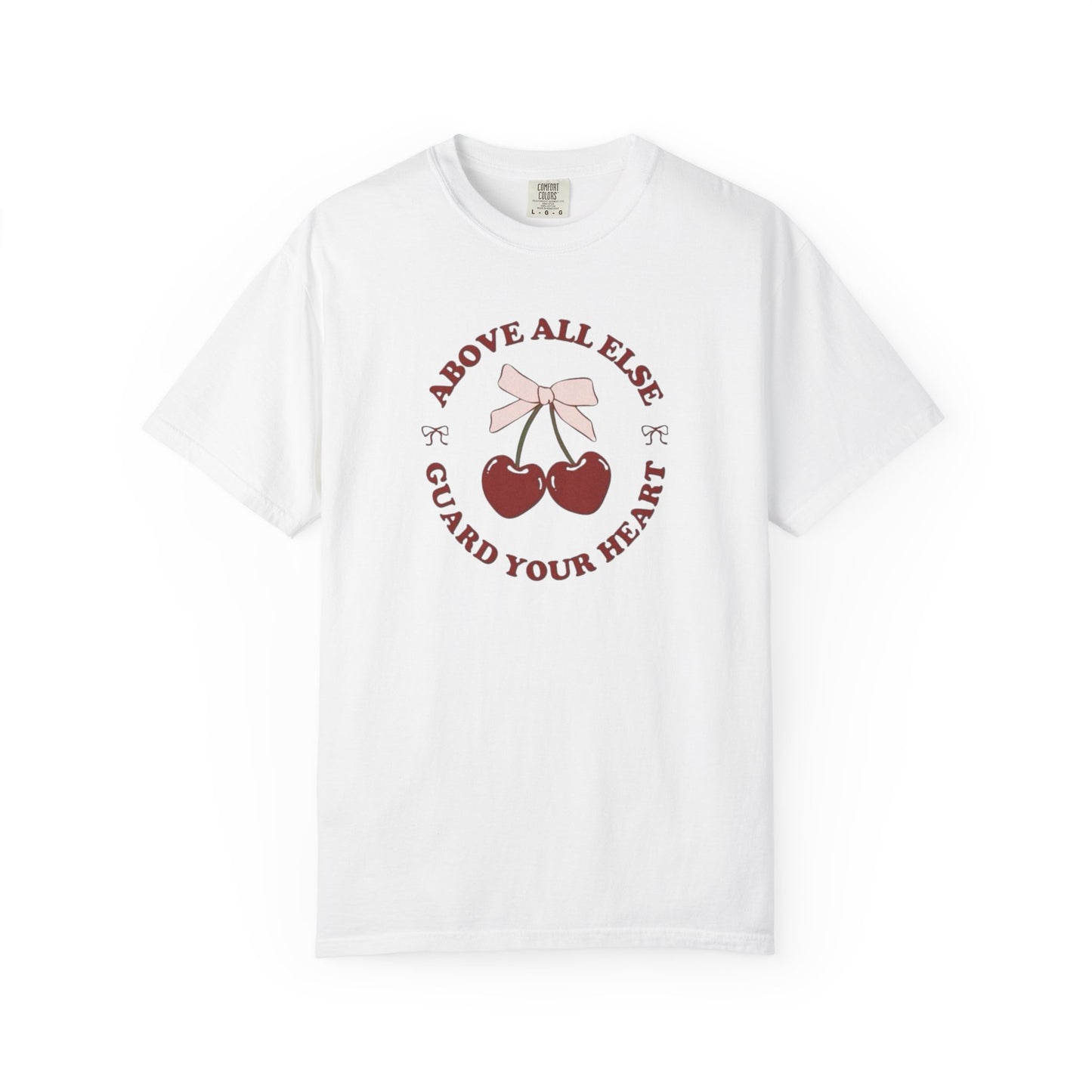 Cherry Heart T-Shirt, Cute Graphic Tee, Casual Outfit, Gift for Her, Valentine's Day Top, Summer Fashion