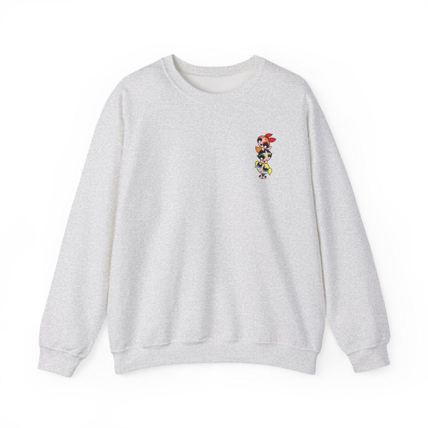 Powerpuff Girls Workout Crewneck Sweatshirt | Unisex Sweatshirt for Cartoon Lovers, Fitness Enthusiasts, Gifts, Casual Wear, Unique Apparel