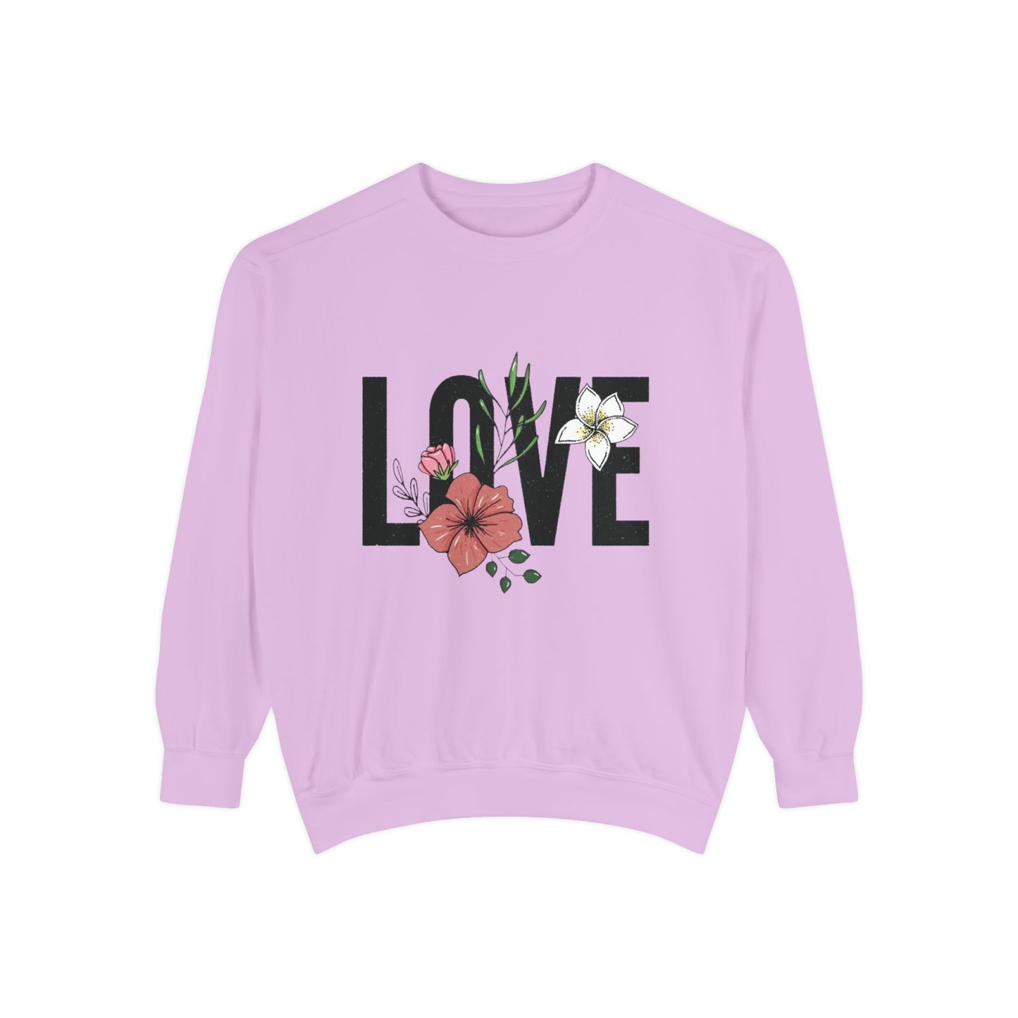 Floral Love Sweatshirt - Cozy Unisex Sweatshirt for Valentine's Day, Gift for Her, Spring Fashion, Self-Love