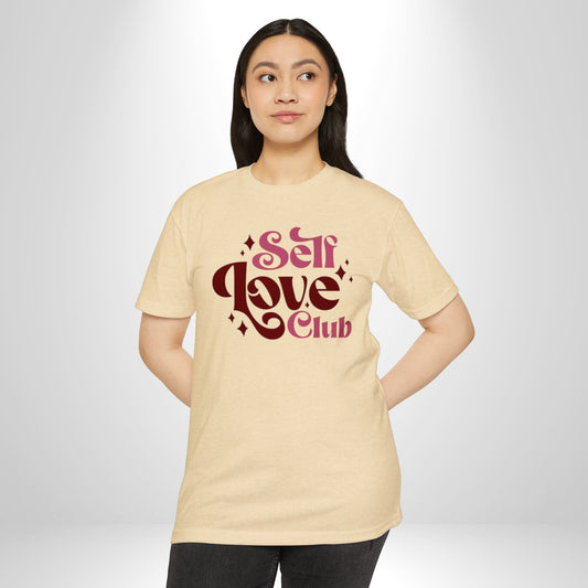 Self Love Club Unisex T-shirt | Positive Vibes, Self-Care Gift, Casual Wear, Eco-Friendly Fashion, Uplifting Apparel