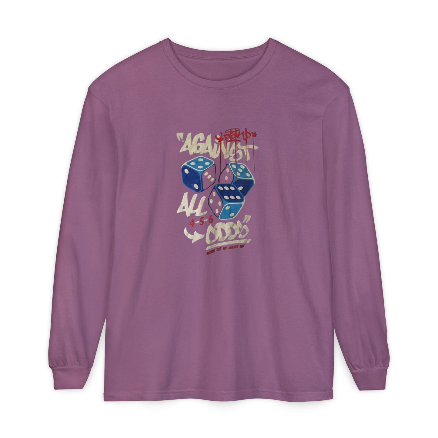 Lucky Dice Long Sleeve Tee, Unisex Shirt, Game Night Apparel, Casual Outfit, Gift for Gamers, Fun Retro Vibes