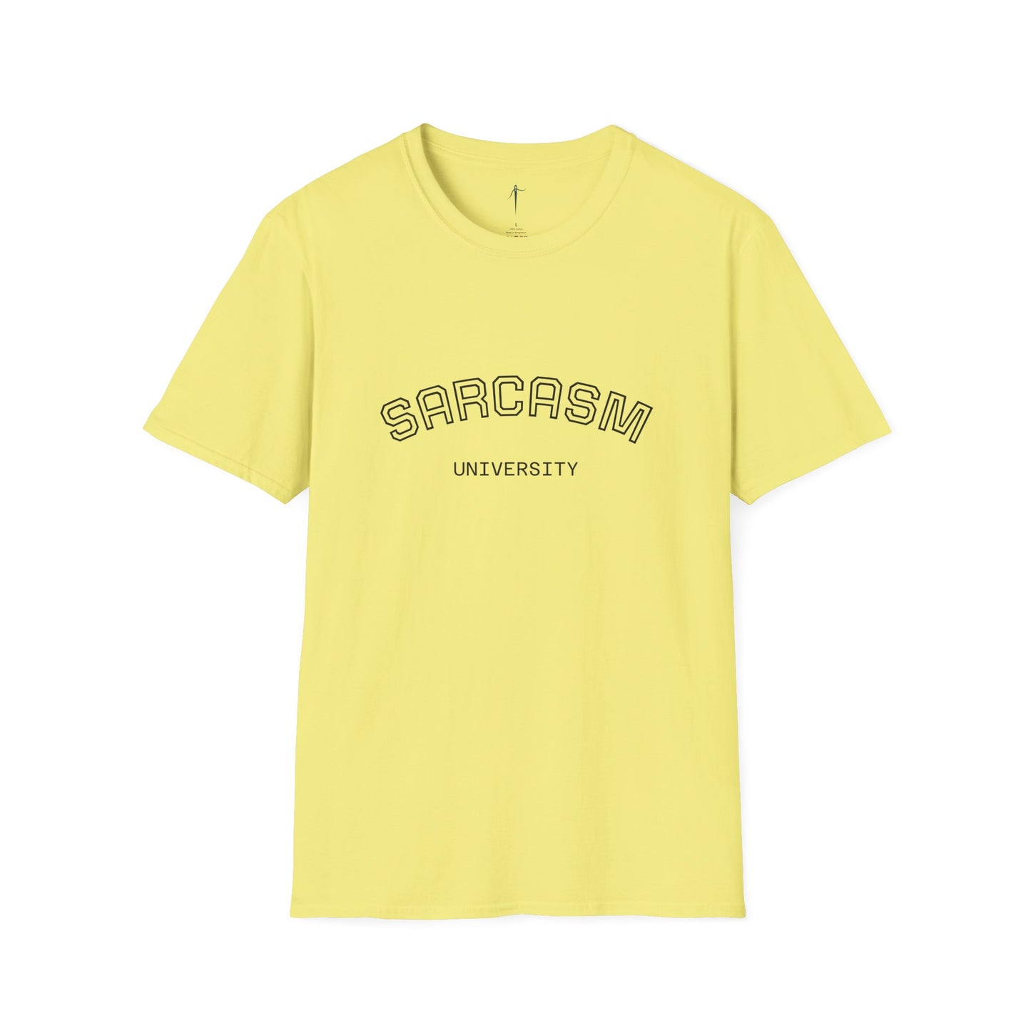 Sarcasm University Unisex Softstyle T-Shirt, Funny Tee, Gift for Sarcastic Friends, Casual Wear, Conversation Starter