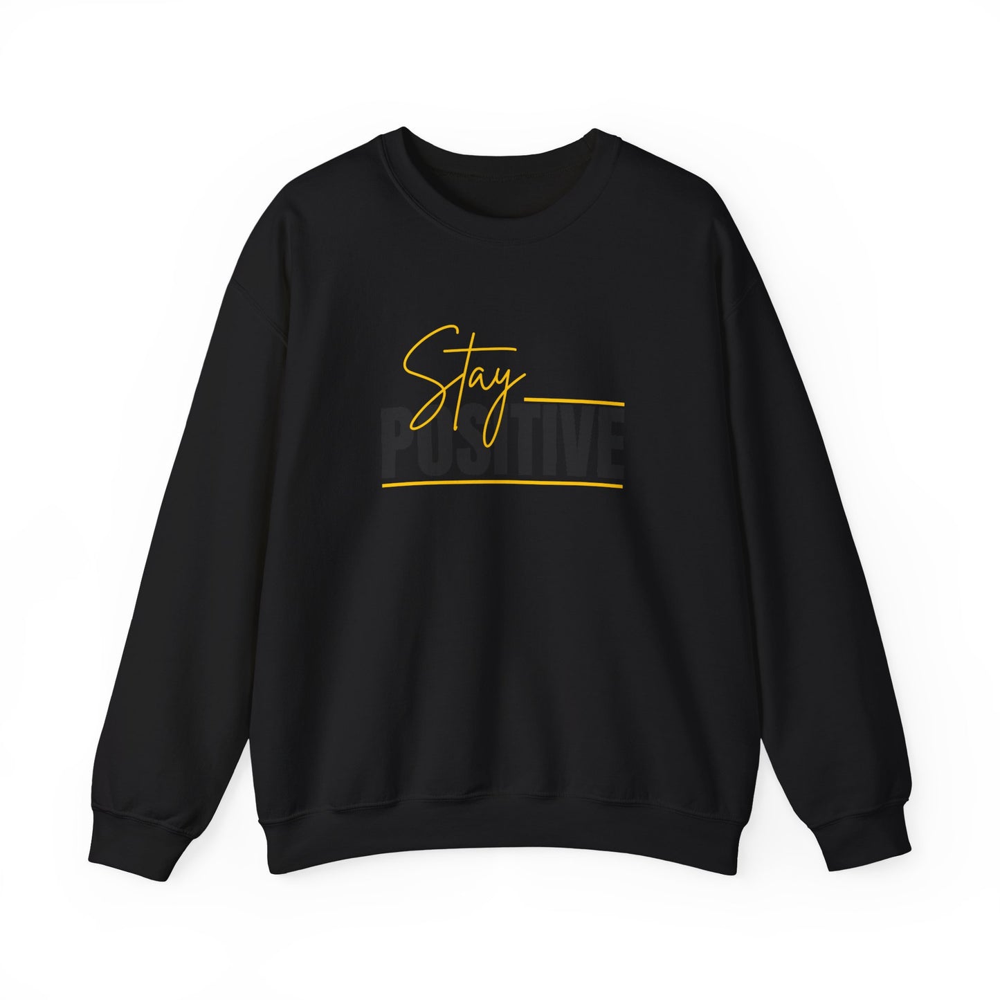 Stay Positive Crewneck Sweatshirt, Unisex Sweatshirt, Motivational Apparel, Cozy Gift, Casualwear, Everyday Comfort