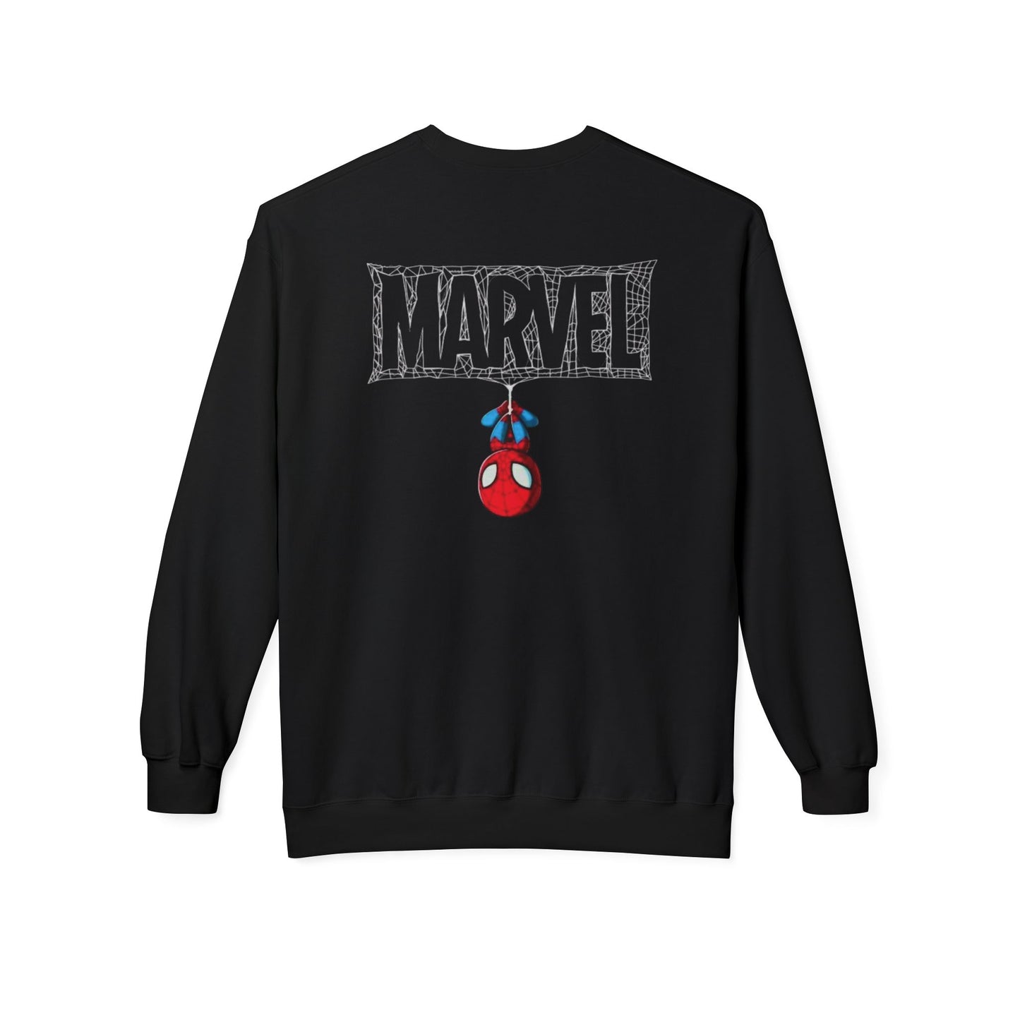 Marvel Spider Graphic Crewneck Sweatshirt, Unisex Casual Wear, Gift for Fans, Cozy Layering, Perfect for Halloween, Comic Con