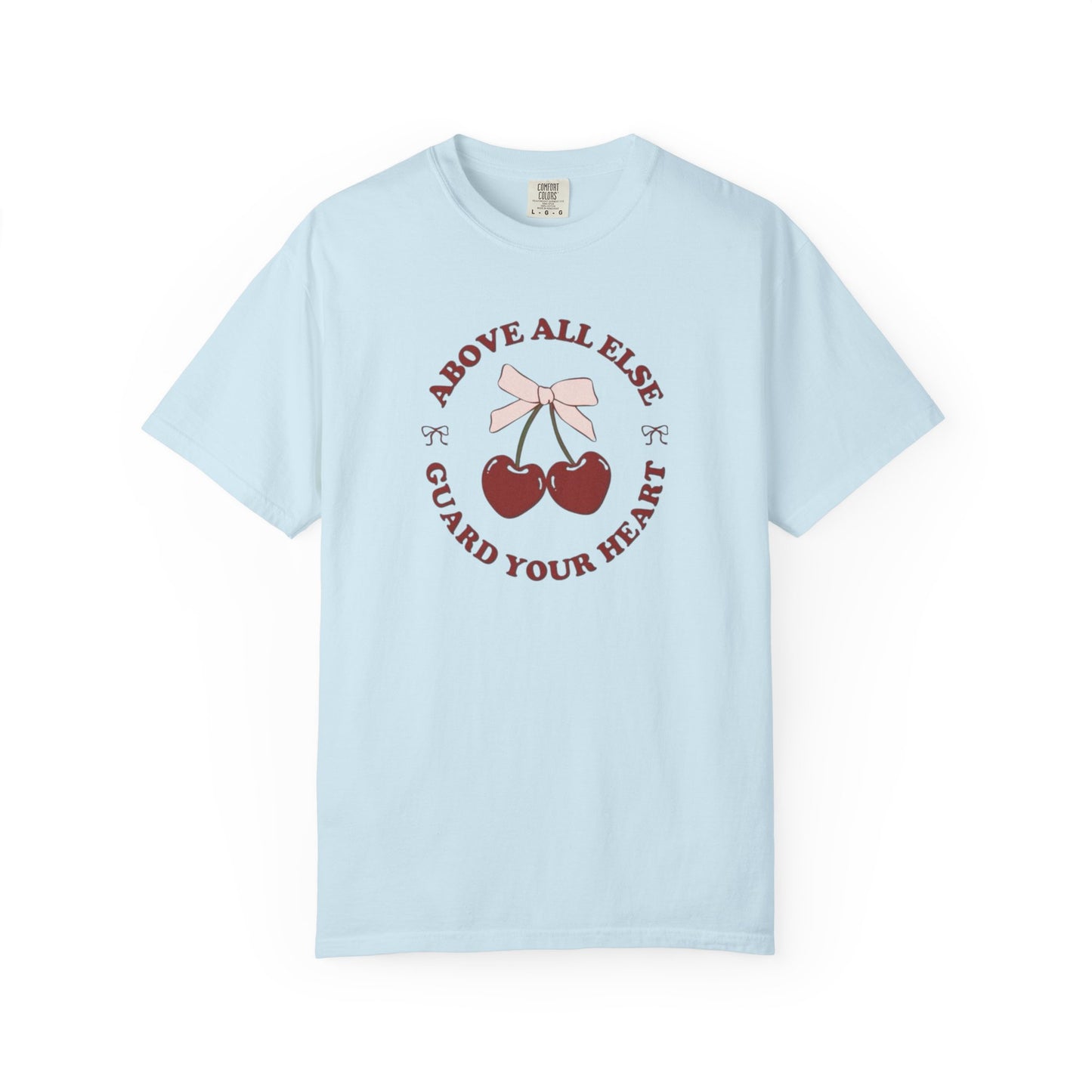 Cherry Heart T-Shirt, Cute Graphic Tee, Casual Outfit, Gift for Her, Valentine's Day Top, Summer Fashion