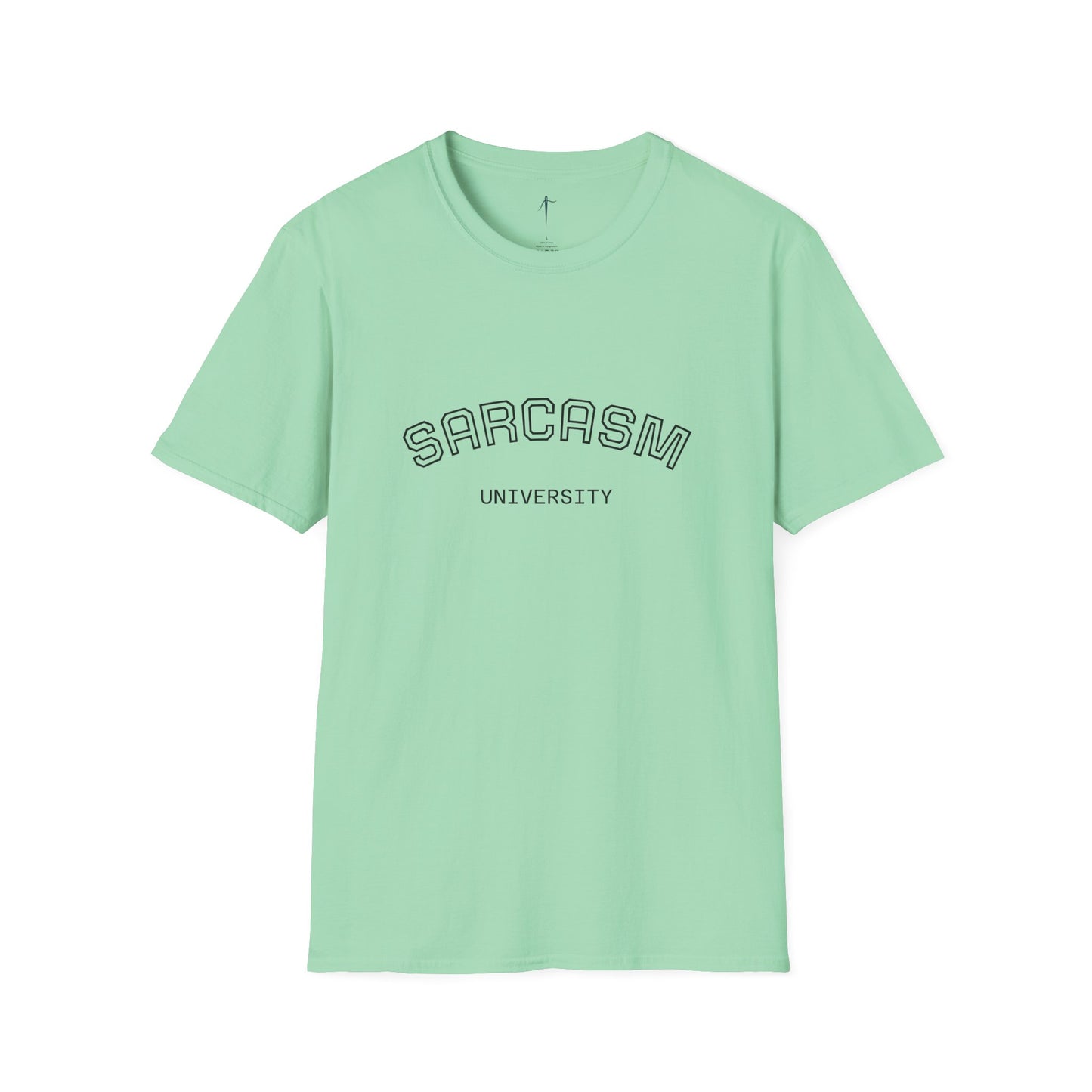 Sarcasm University Unisex Softstyle T-Shirt, Funny Tee, Gift for Sarcastic Friends, Casual Wear, Conversation Starter