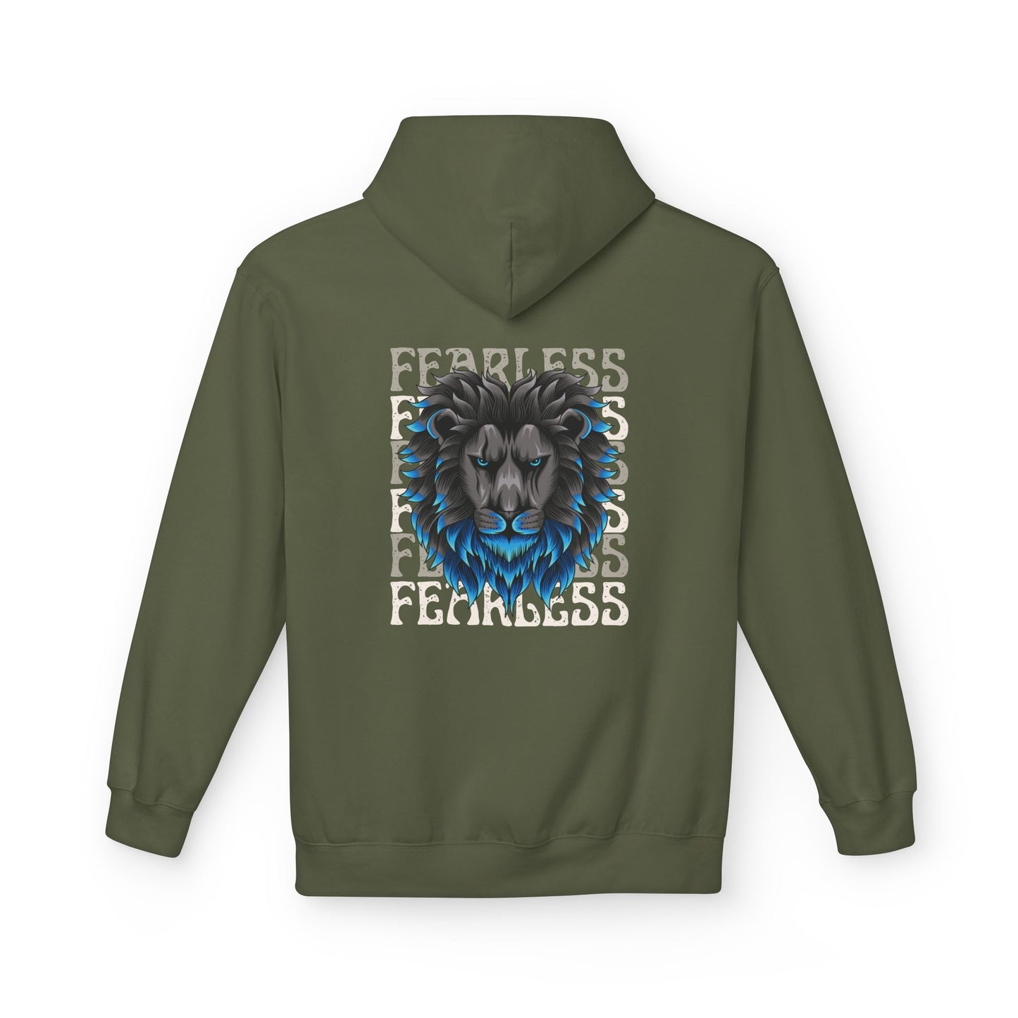 Fearless Lion Hoodie - Unisex Midweight Softstyle Fleece, Inspirational Gift, Animal Lovers, Unique Streetwear, Cozy Apparel