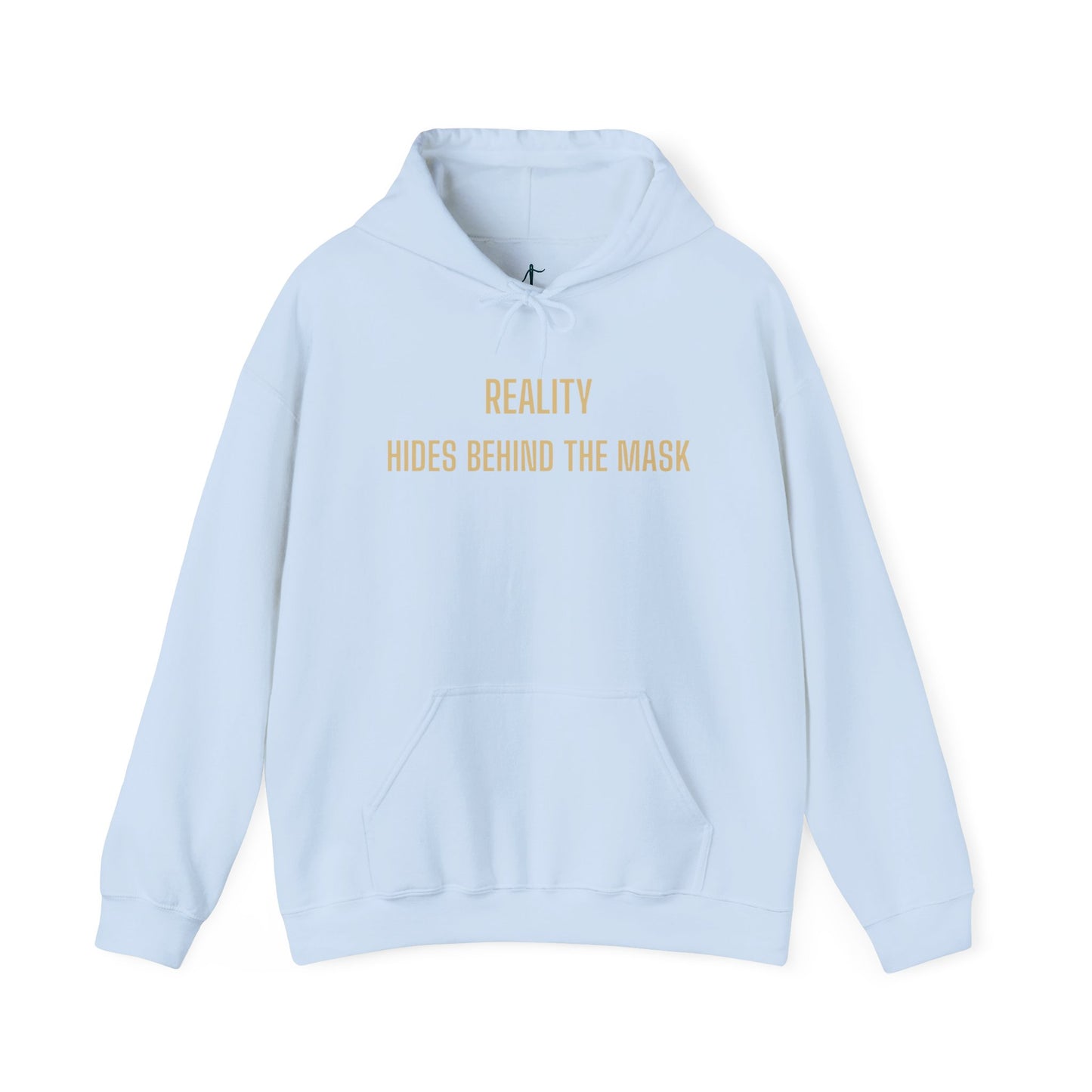 Reality Behind the Mask Sweatshirt | Unisex Heavy Blend™ Hoodie for Casual Wear, Pop Culture Apparel, Unique Gift, Statement Clothing