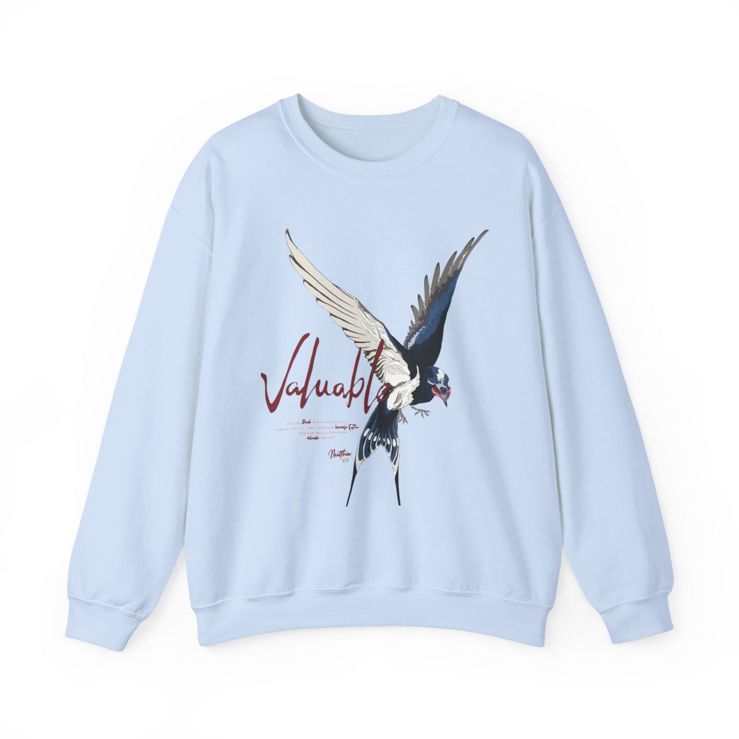 Valuable Winged Sweatshirt | Unisex Crewneck | Cozy Gift, Casual Wear, Bird Lovers, Fall Fashion, Unique Artwork