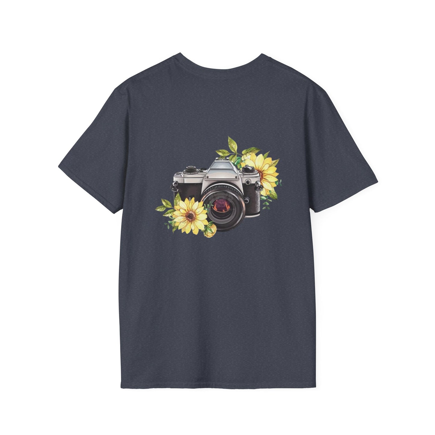 Inspirational Photography T-Shirt, Unisex Tee, Gifts for Photographers, Floral Camera Graphic, Motivational Quote Shirt