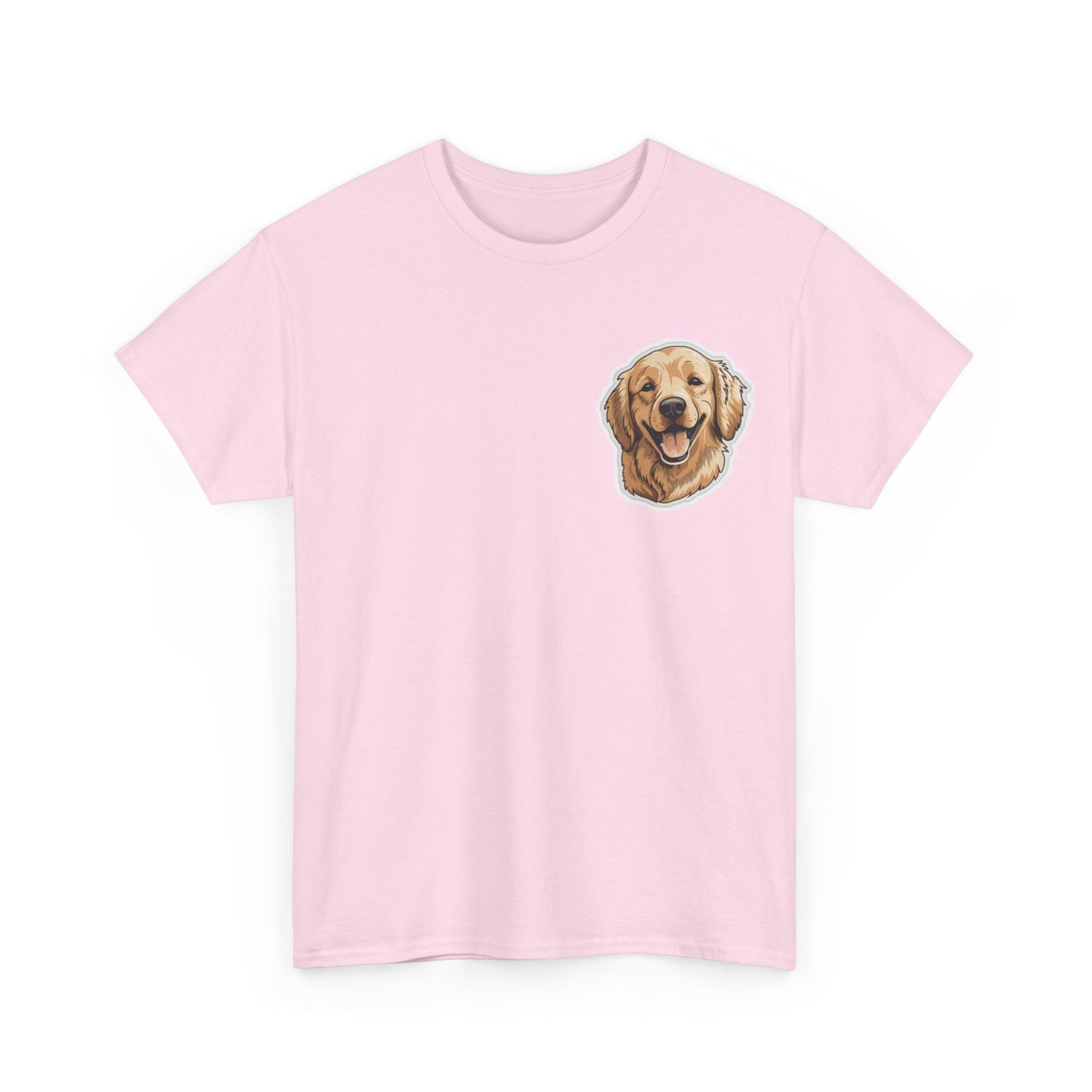 Golden Retriever Floral Unisex Heavy Cotton Tee, Dog Lover Shirt, Pet Gift, Funny Animal Tee, Casual Wear, Birthday Gift
