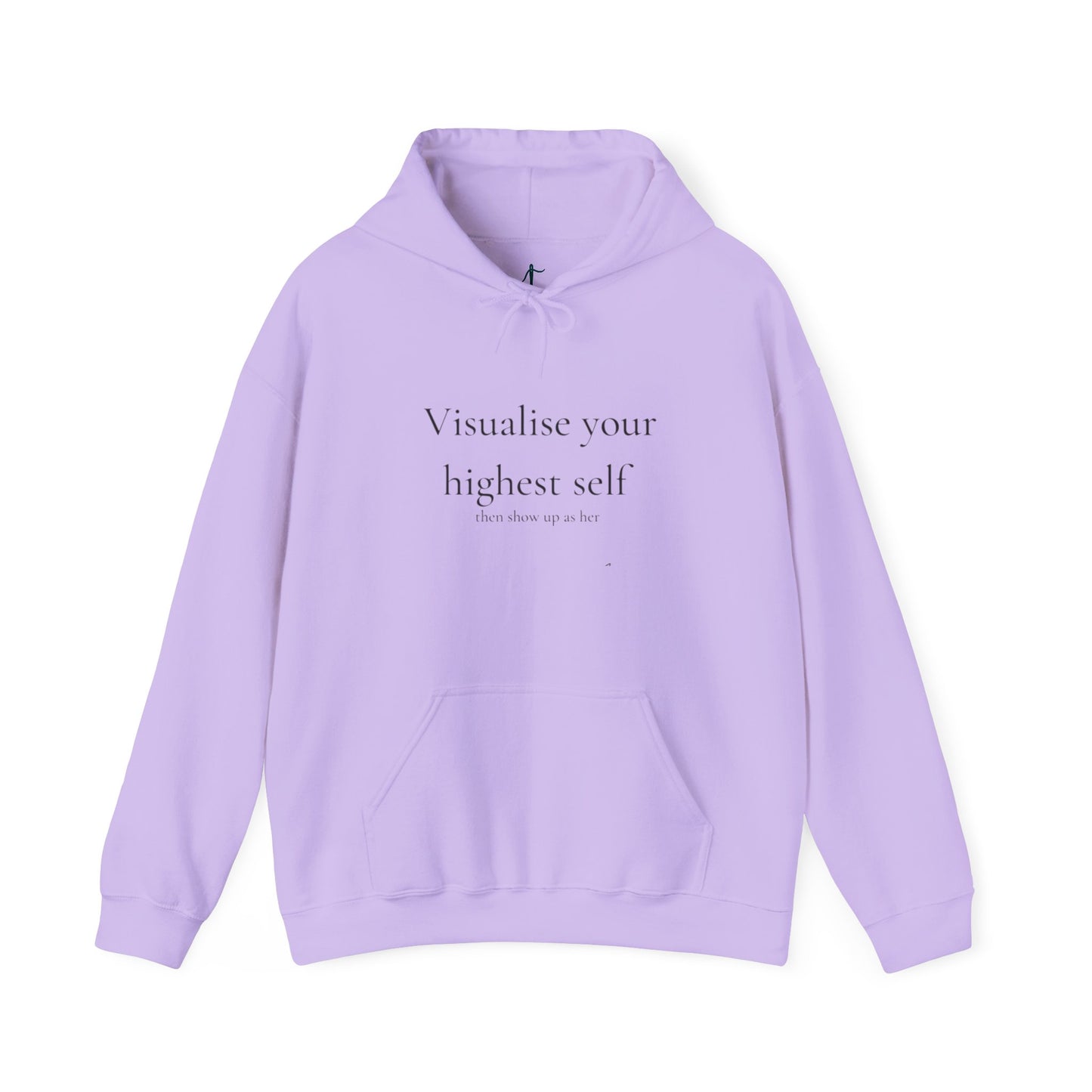 Inspirational Floral Hoodie - Visualise Your Highest Self, Motivational Sweatshirt, Self-Care Gift, Unisex Pullover, Cozy Lounge Wear