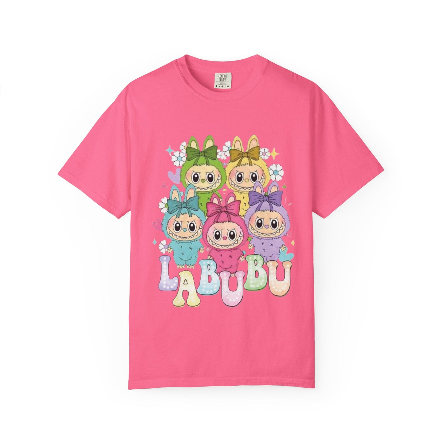 Cute Cartoon T-Shirt with 'LABUBU' Design, Adorable Apparel for Kids and Adults, Perfect for Casual Wear, Gifts, and Celebrations