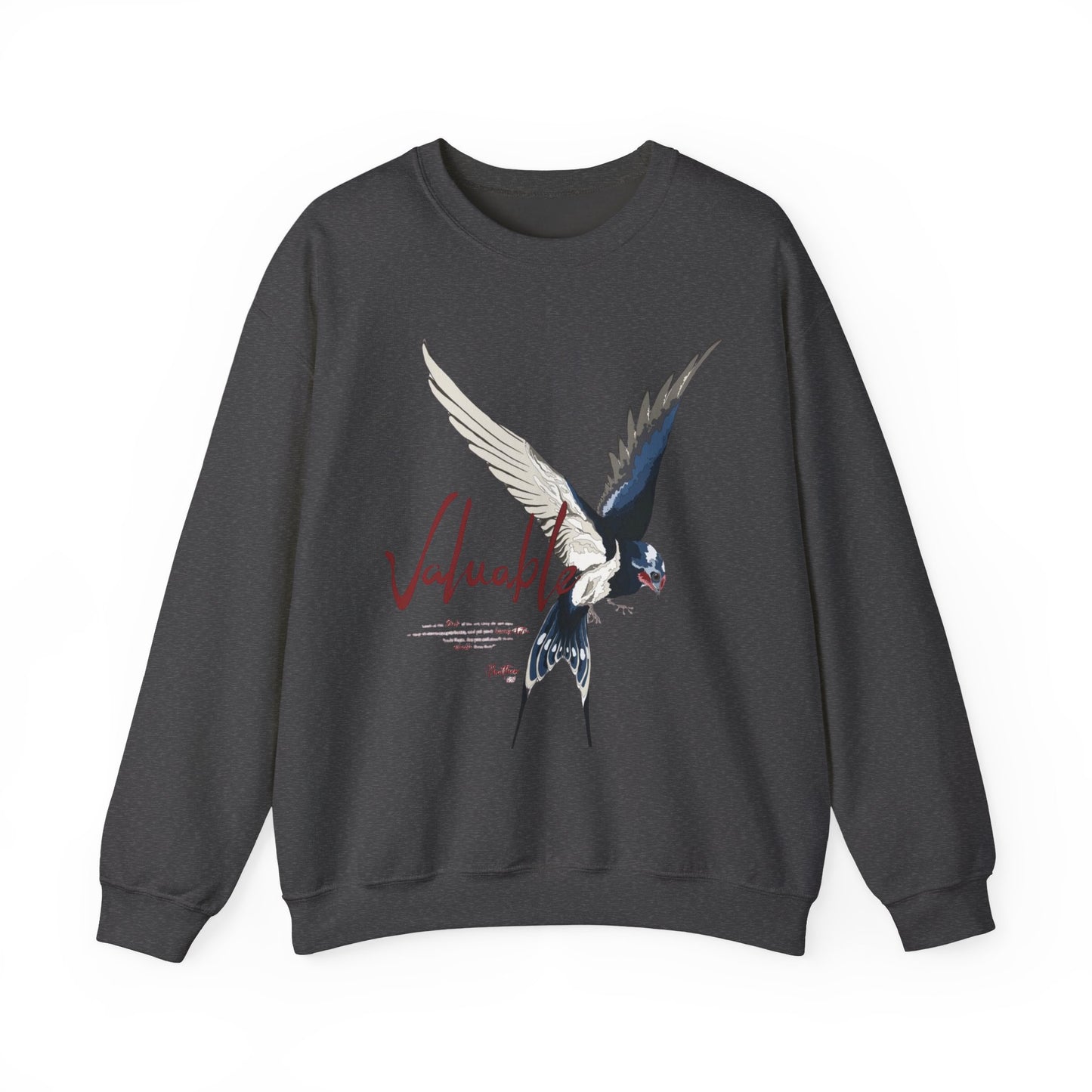 Valuable Winged Sweatshirt | Unisex Crewneck | Cozy Gift, Casual Wear, Bird Lovers, Fall Fashion, Unique Artwork