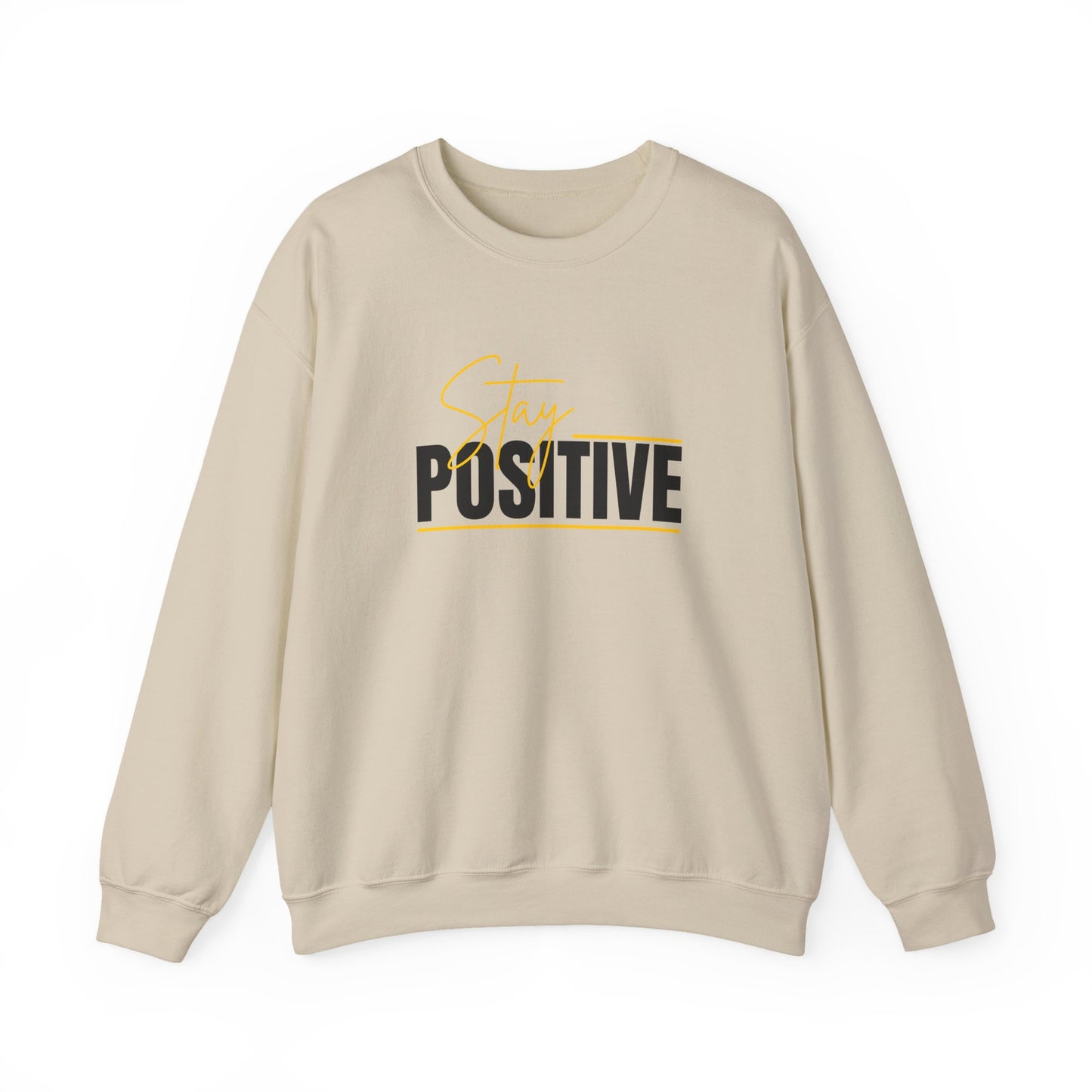 Stay Positive Crewneck Sweatshirt, Unisex Sweatshirt, Motivational Apparel, Cozy Gift, Casualwear, Everyday Comfort